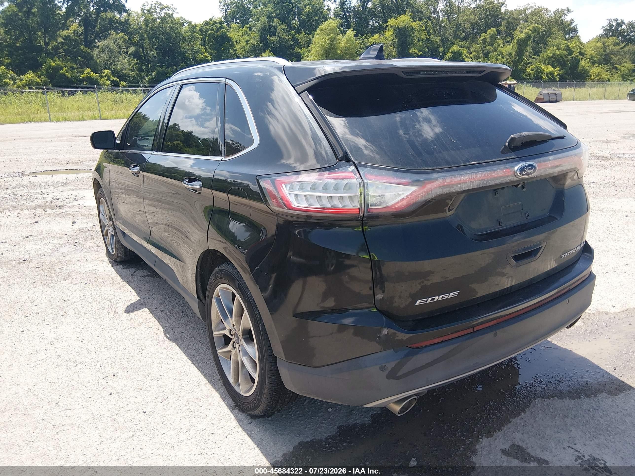 2015 Ford Edge Titanium Black vin: 2FMTK3K89FBB19518