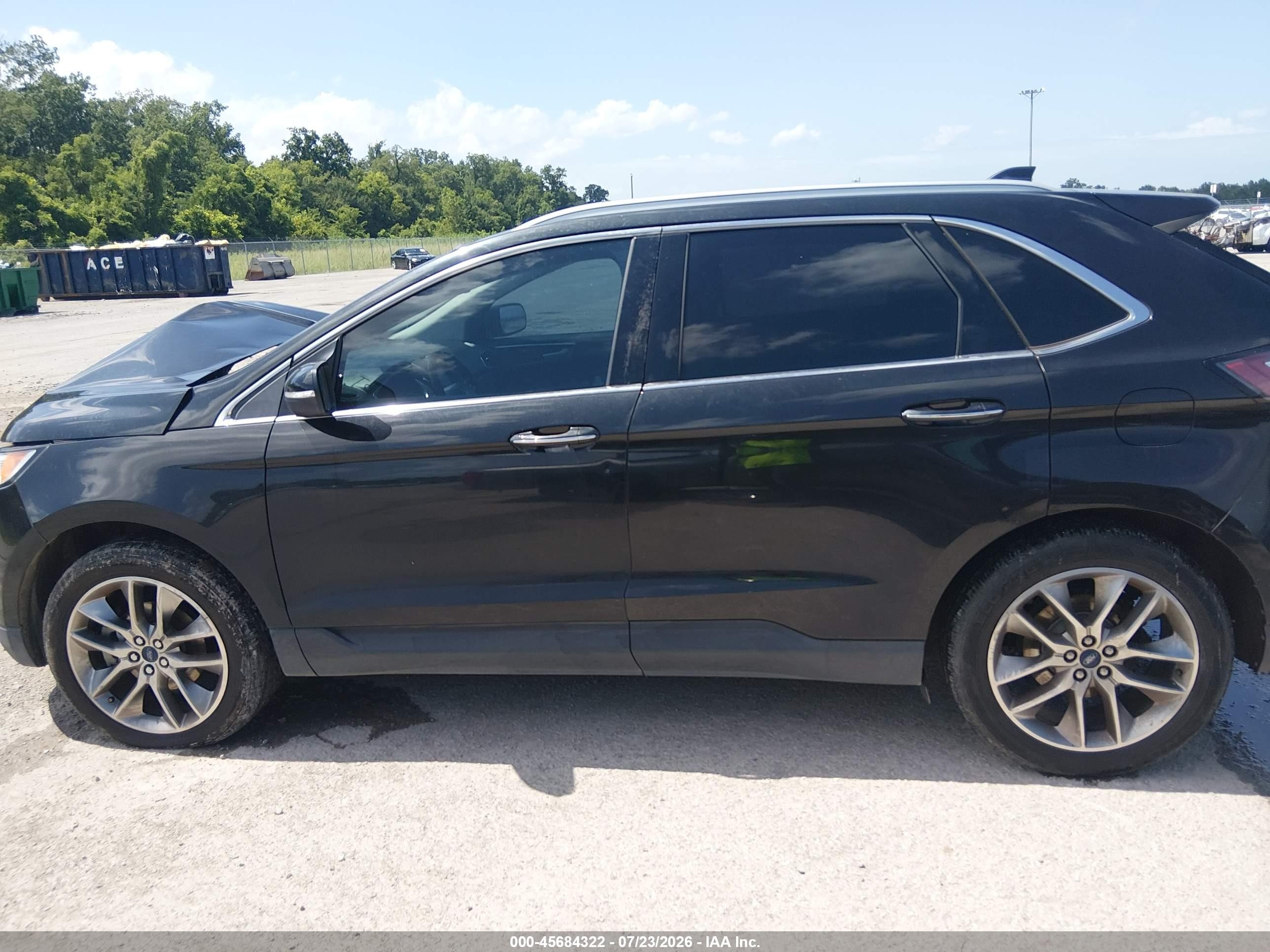 2015 Ford Edge Titanium Black vin: 2FMTK3K89FBB19518