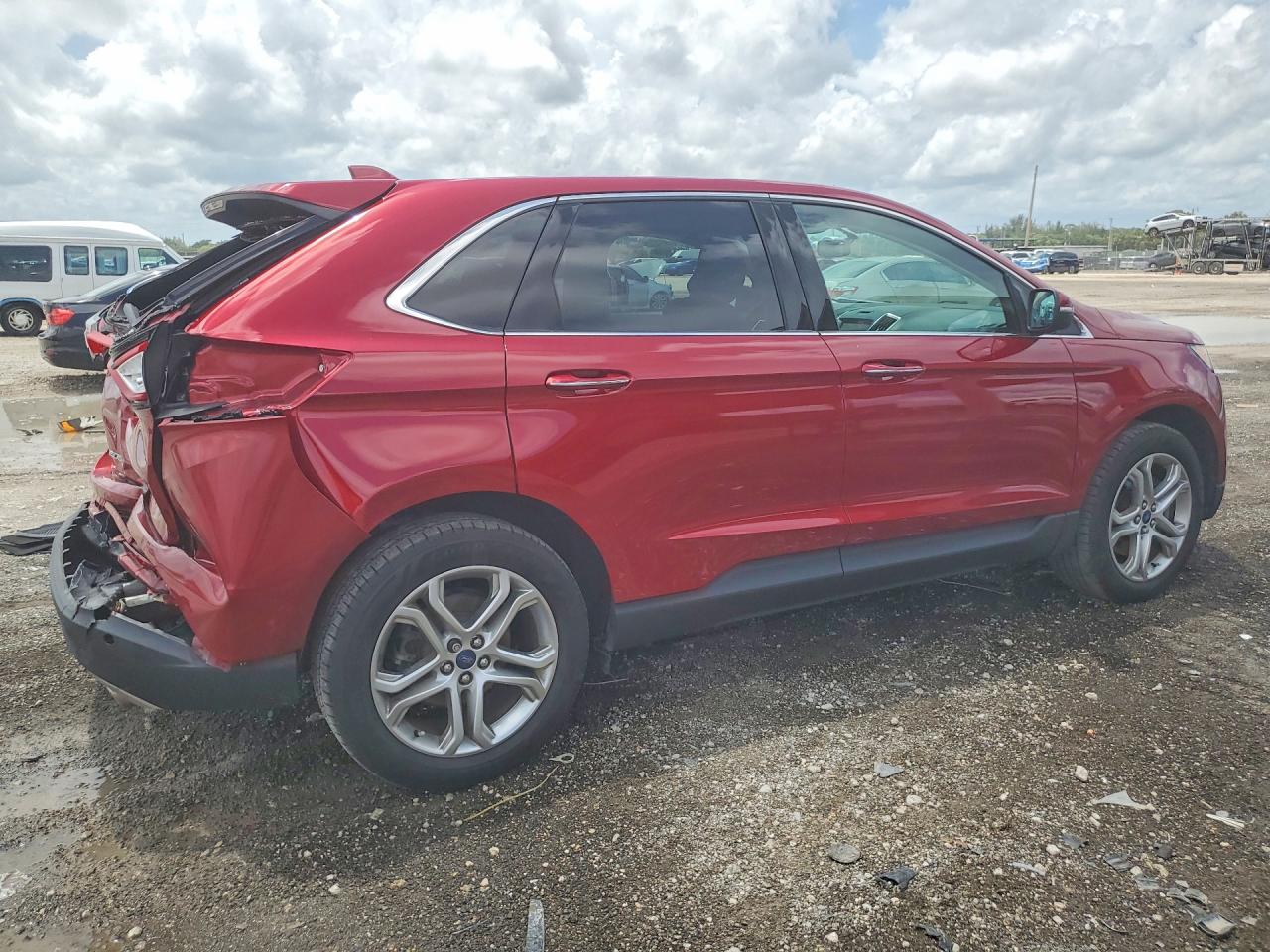 2015 Ford Edge Titanium Burgundy vin: 2FMTK3K89FBB89326