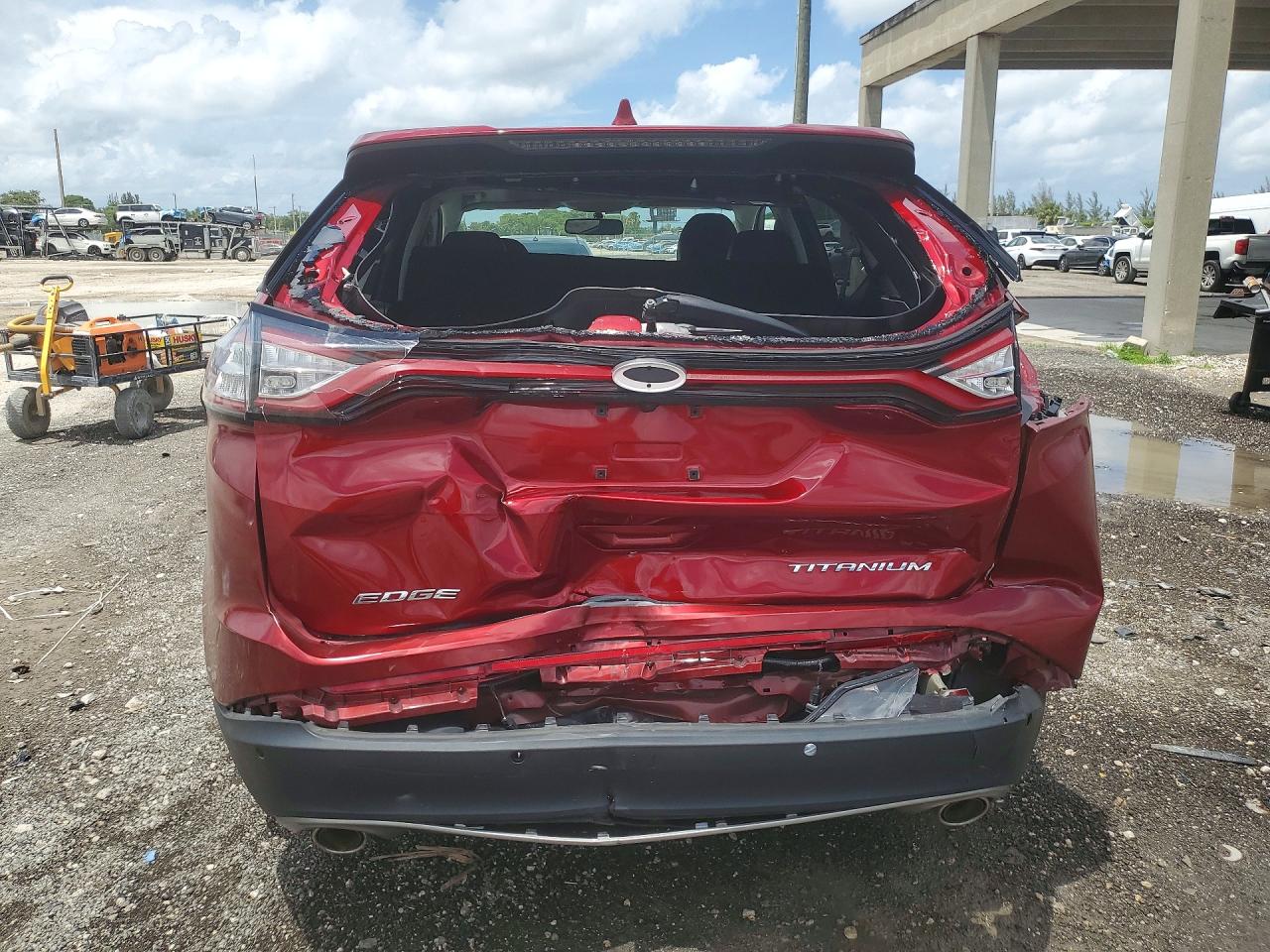 2015 Ford Edge Titanium Burgundy vin: 2FMTK3K89FBB89326