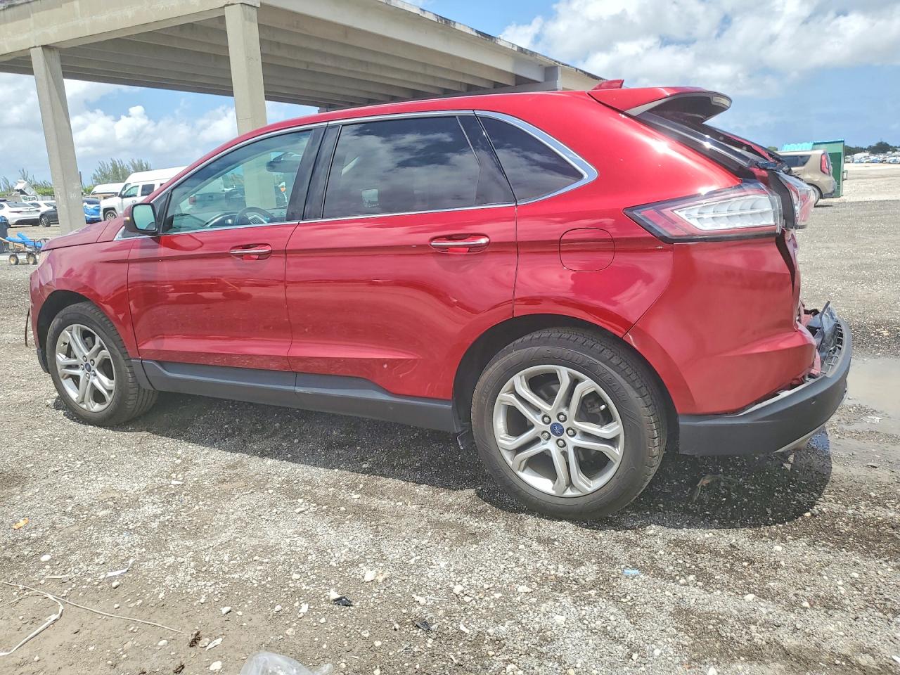 2015 Ford Edge Titanium Burgundy vin: 2FMTK3K89FBB89326