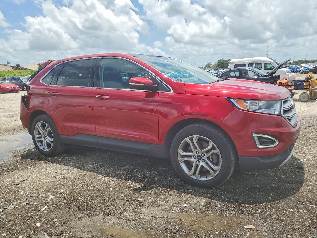 2015 Ford Edge Titanium Burgundy vin: 2FMTK3K89FBB89326