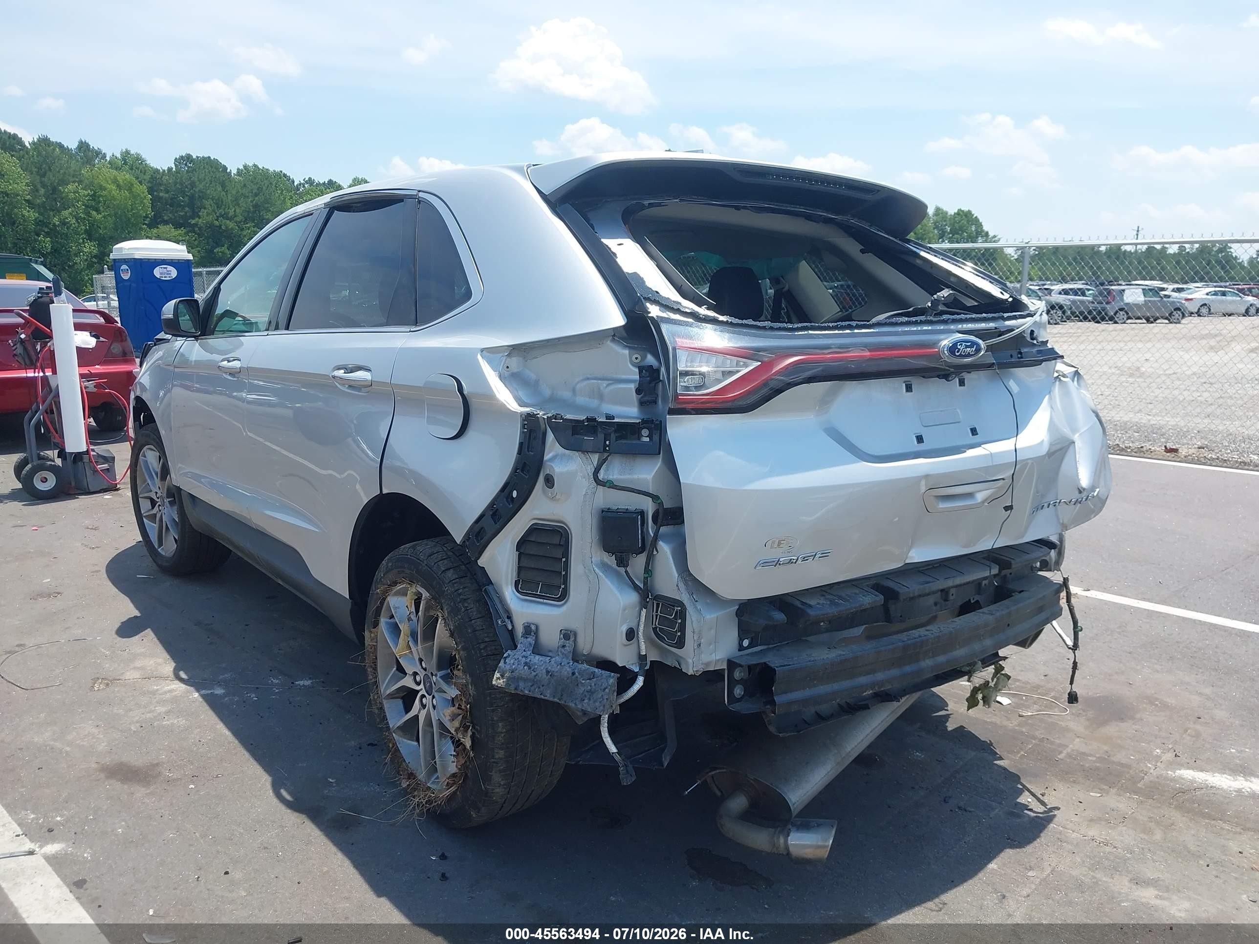2015 Ford Edge Titanium Silver vin: 2FMTK3K8XFBC29011