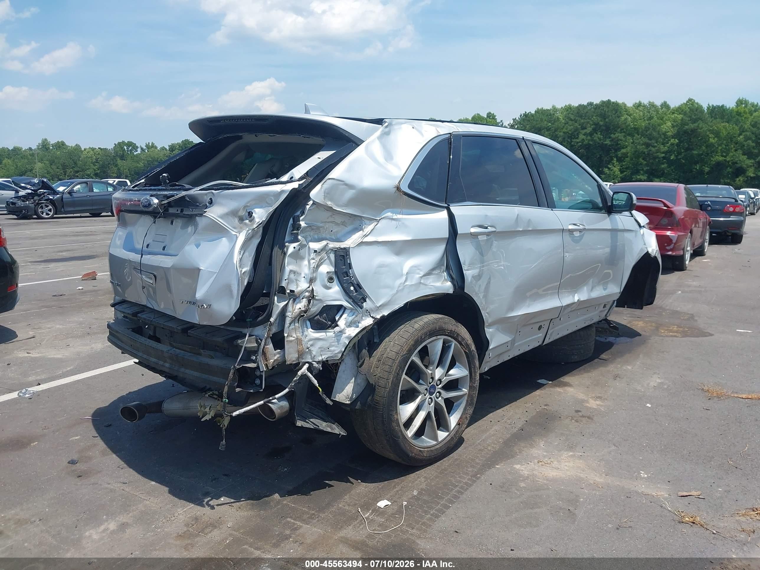 2015 Ford Edge Titanium Silver vin: 2FMTK3K8XFBC29011