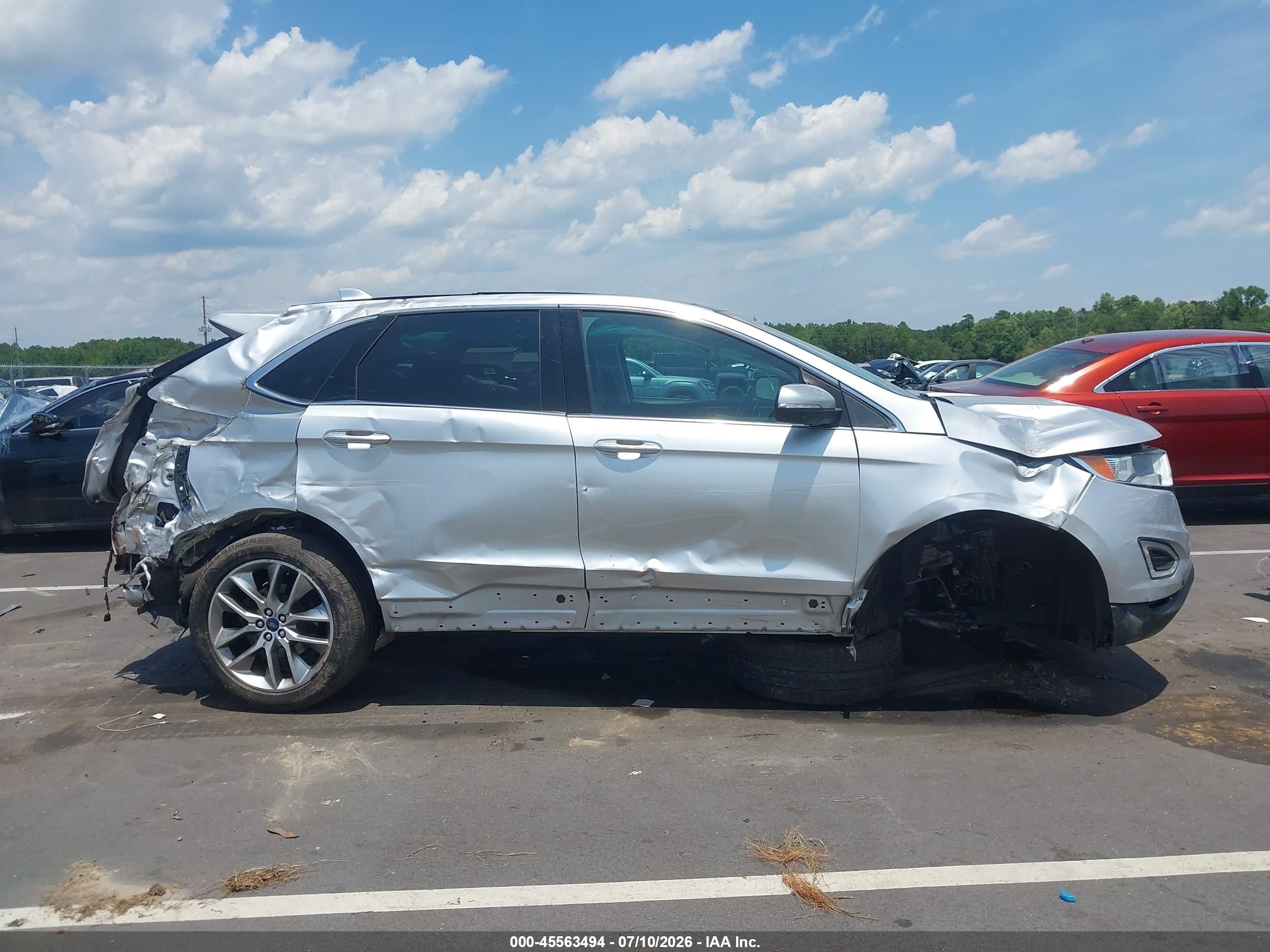 2015 Ford Edge Titanium Silver vin: 2FMTK3K8XFBC29011