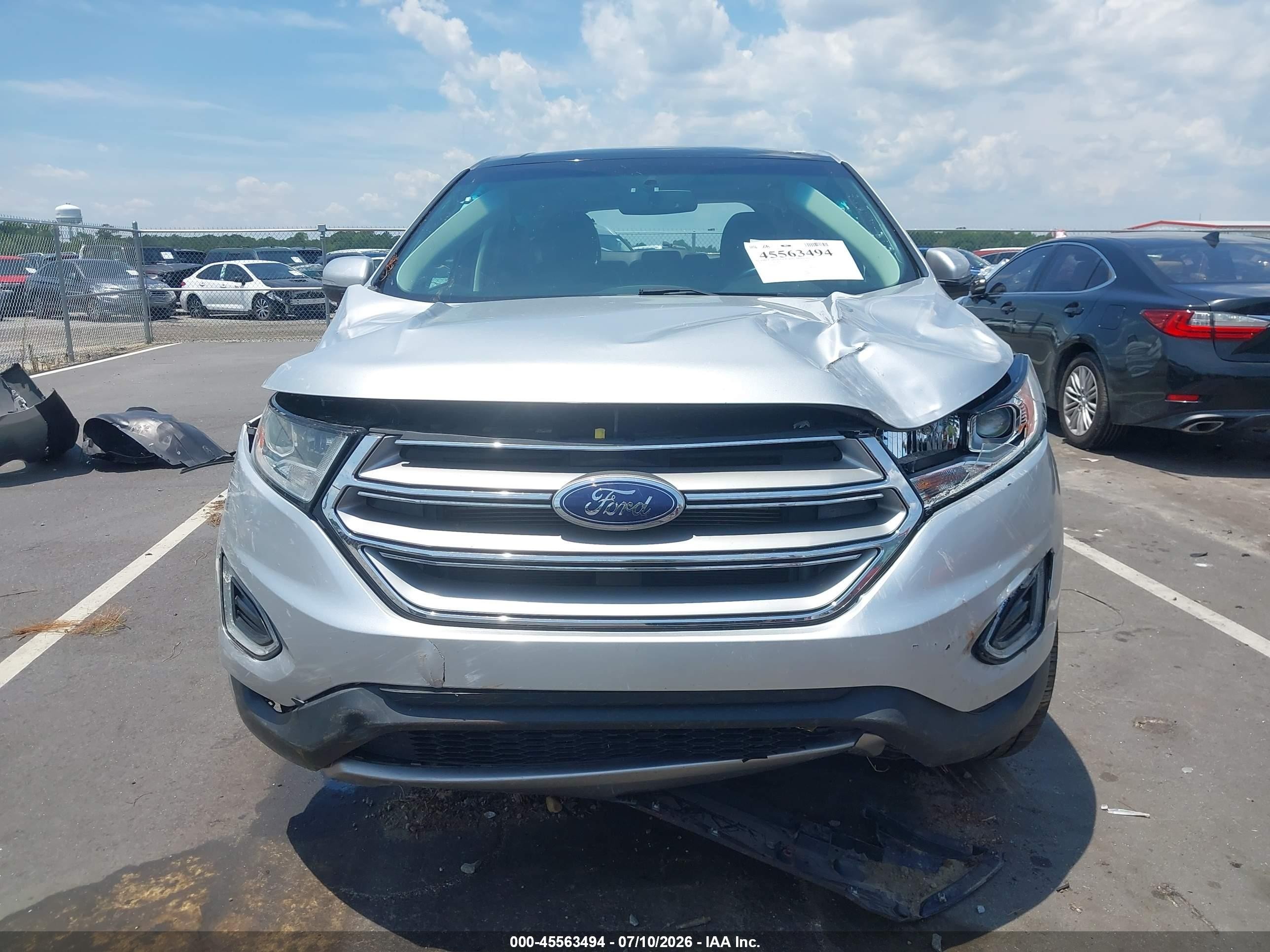 2015 Ford Edge Titanium Silver vin: 2FMTK3K8XFBC29011