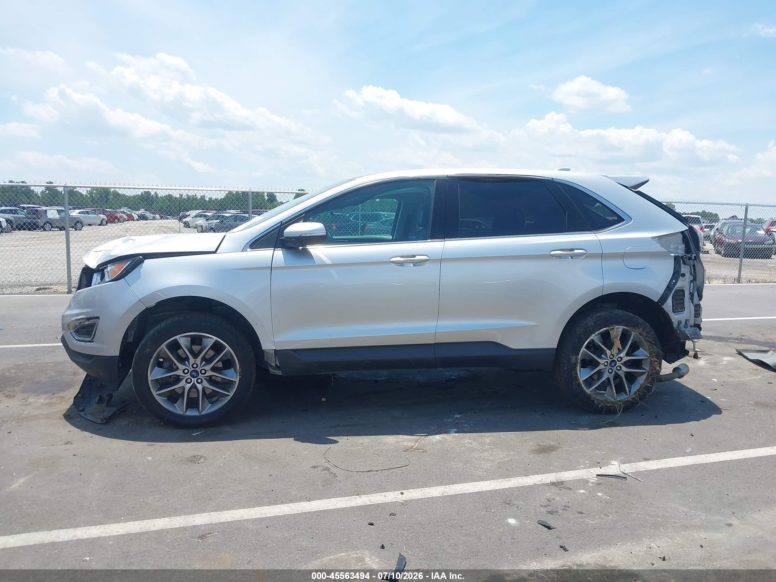 2015 Ford Edge Titanium Silver vin: 2FMTK3K8XFBC29011