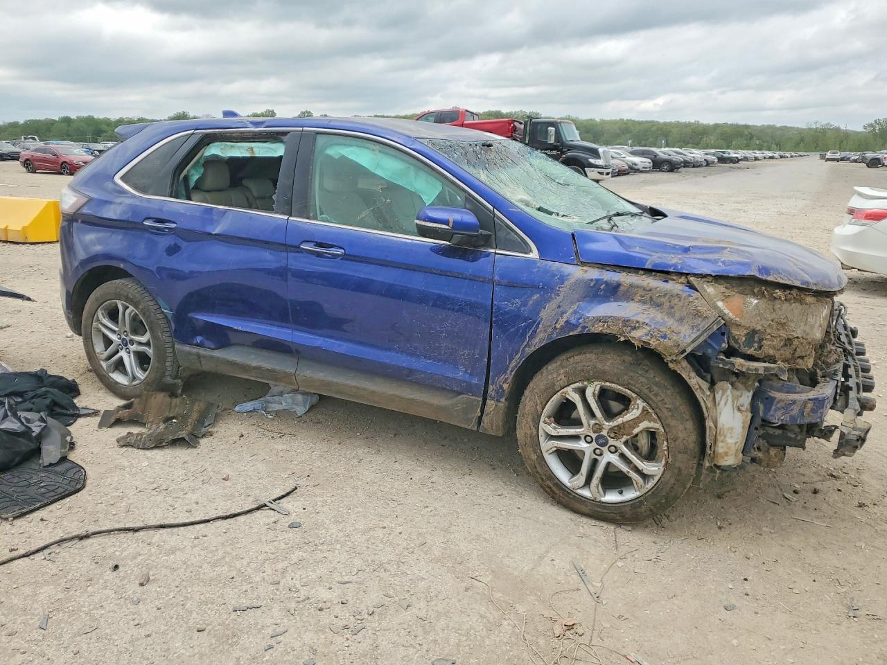 2015 Ford Edge Titanium Blue vin: 2FMTK3K93FBC03701