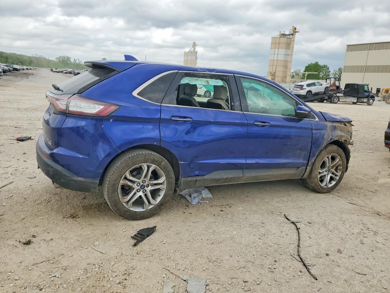 2015 Ford Edge Titanium Blue vin: 2FMTK3K93FBC03701