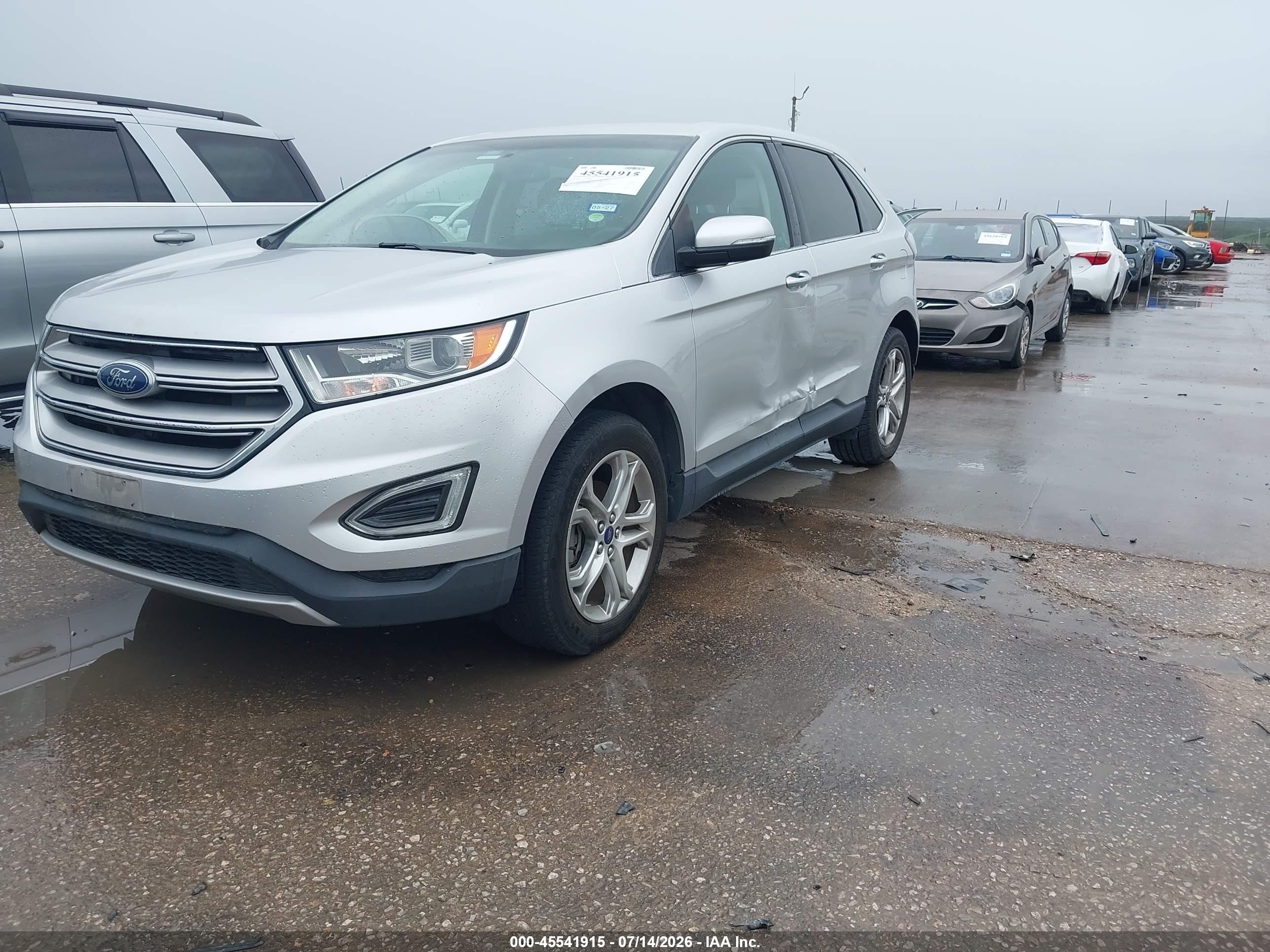 2015 Ford Edge Titanium Silver vin: 2FMTK3K94FBB31004