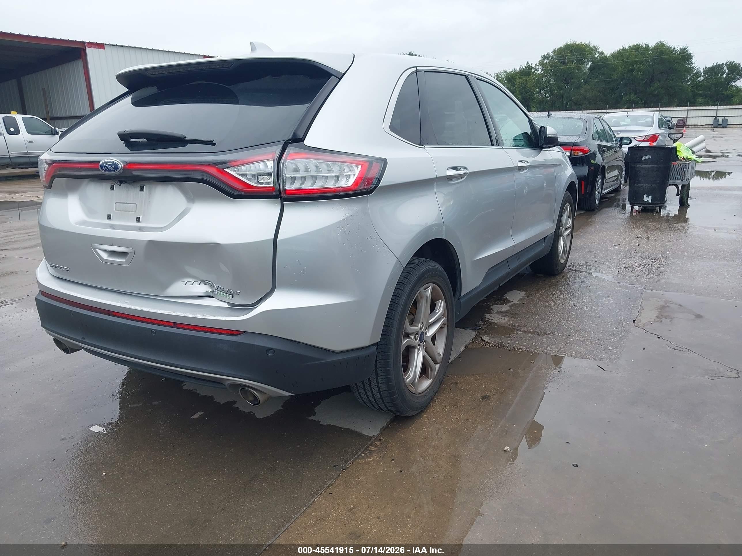 2015 Ford Edge Titanium Silver vin: 2FMTK3K94FBB31004