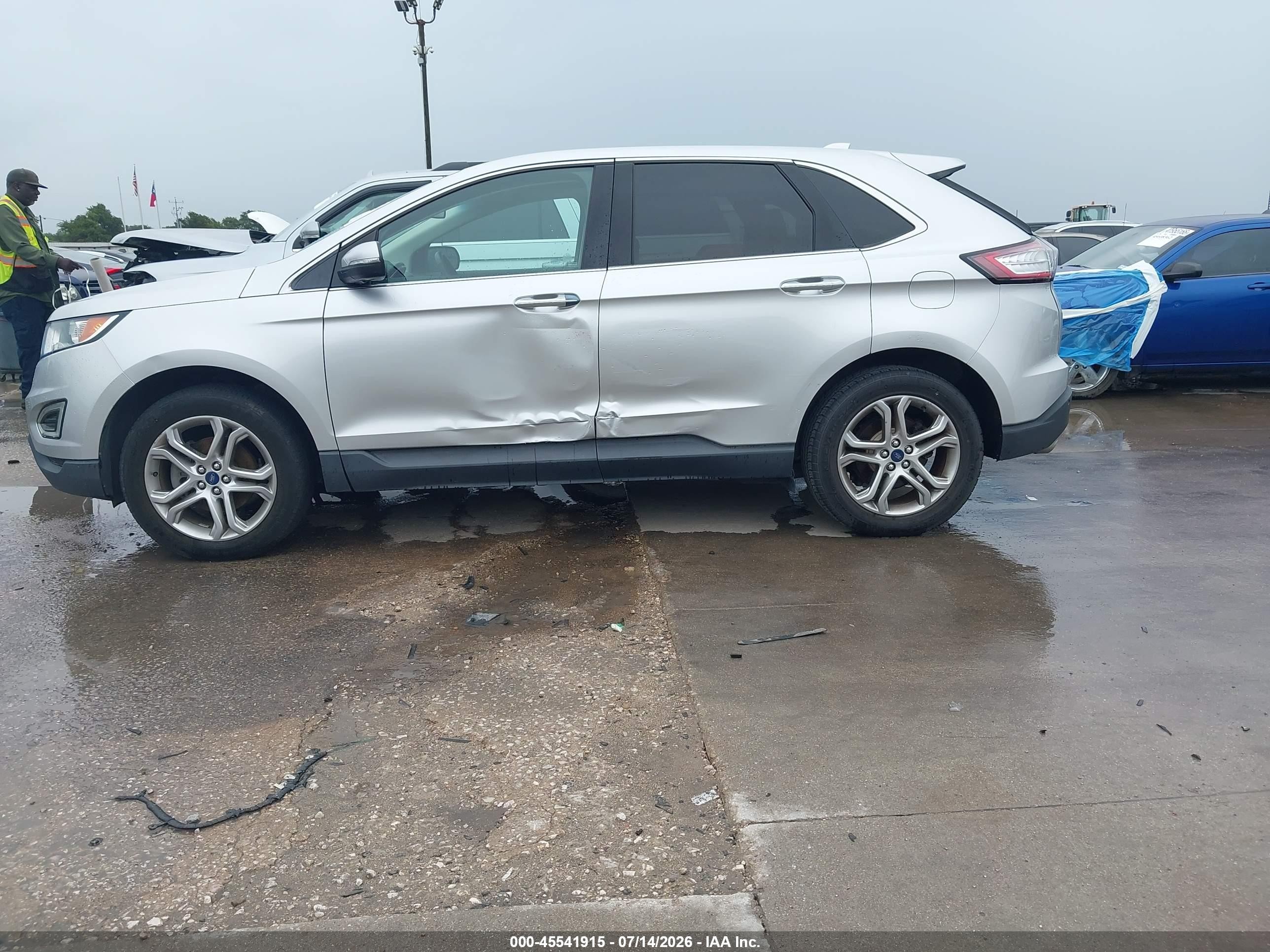 2015 Ford Edge Titanium Silver vin: 2FMTK3K94FBB31004