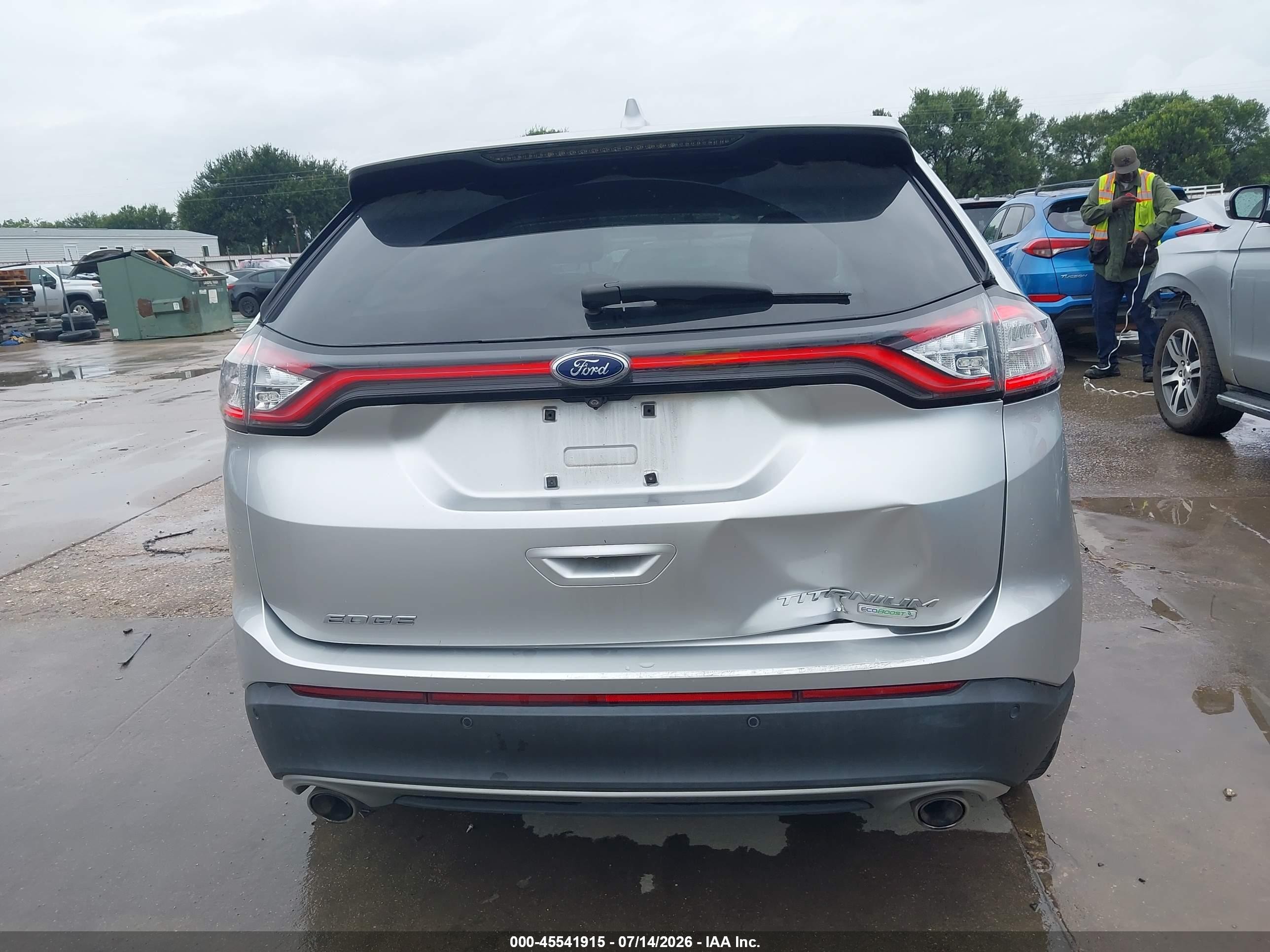 2015 Ford Edge Titanium Silver vin: 2FMTK3K94FBB31004