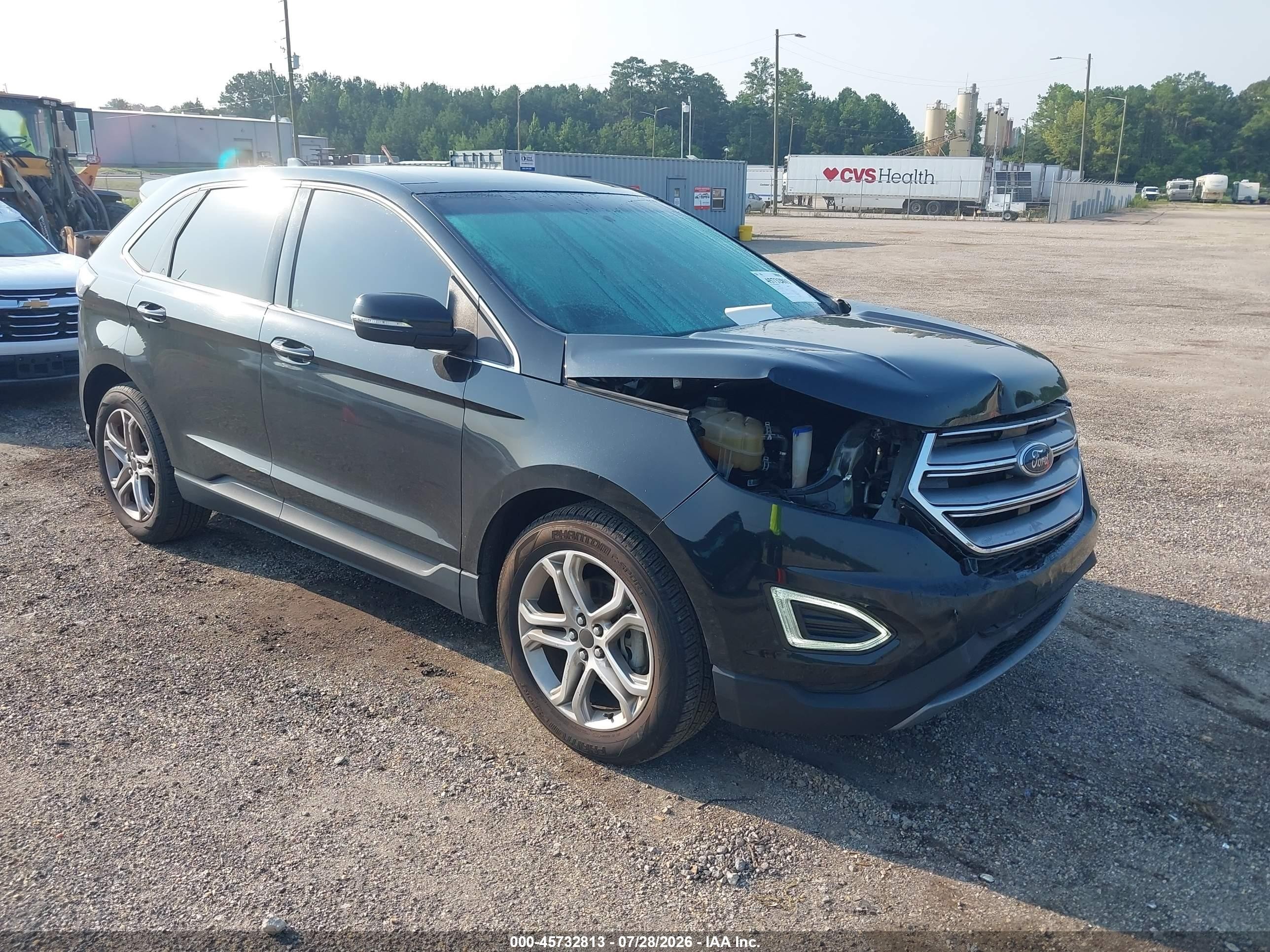 2015 Ford Edge Titanium Black vin: 2FMTK3K94FBB56078