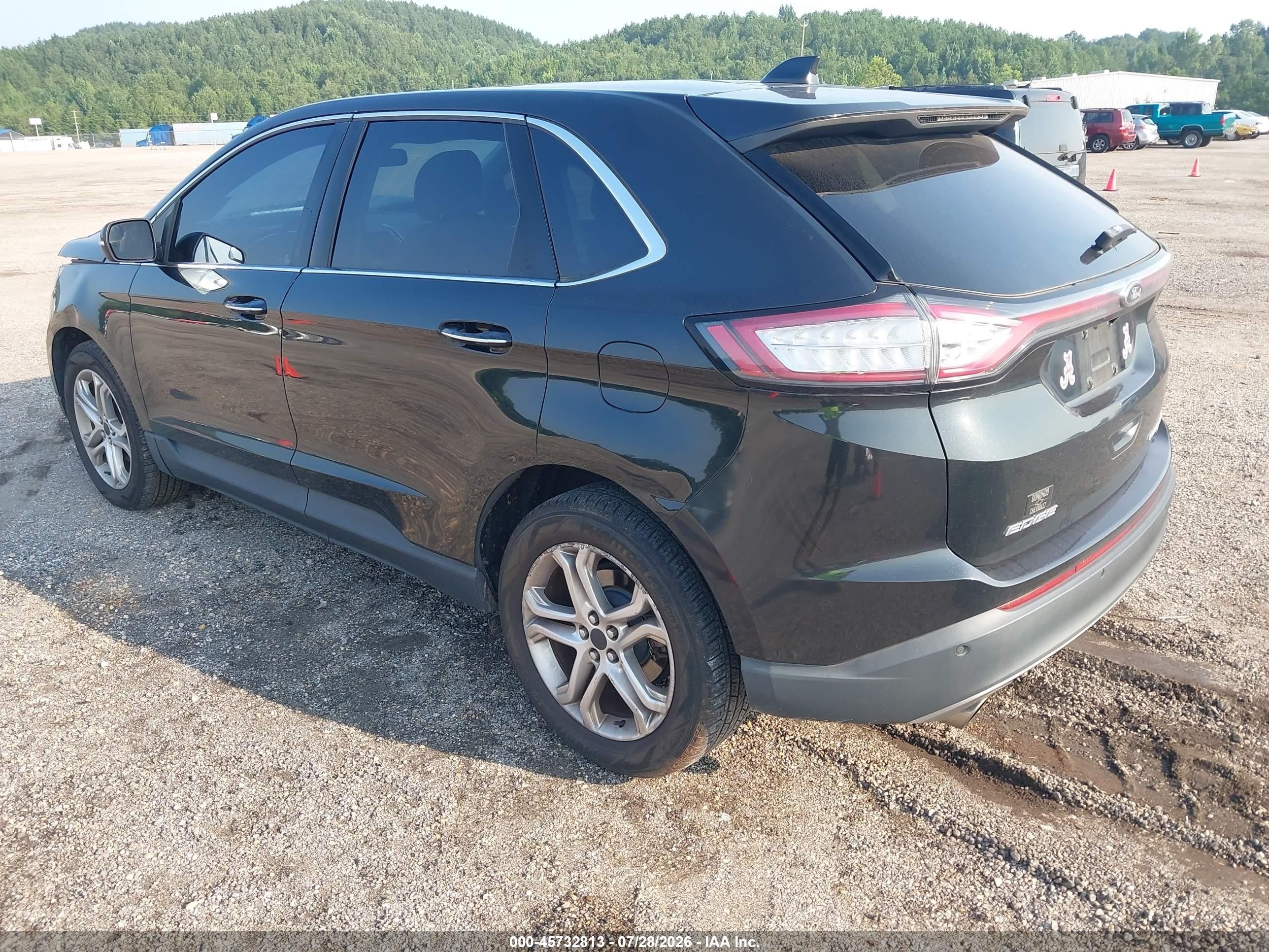 2015 Ford Edge Titanium Black vin: 2FMTK3K94FBB56078
