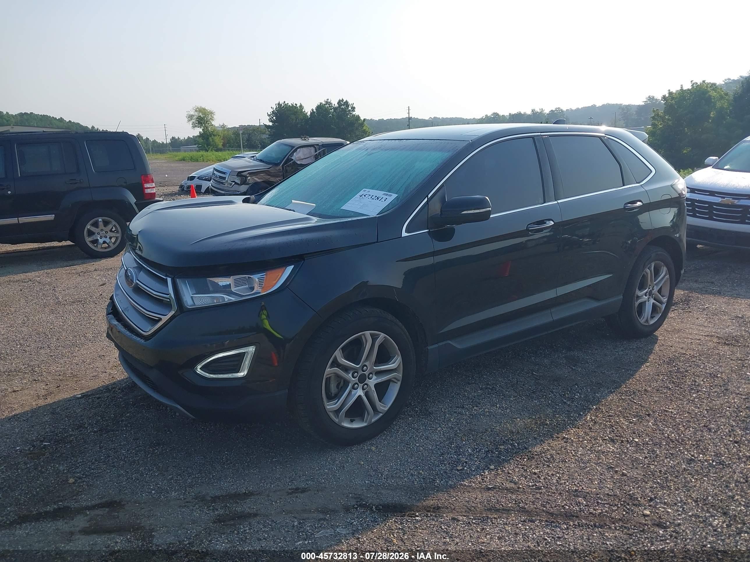 2015 Ford Edge Titanium Black vin: 2FMTK3K94FBB56078