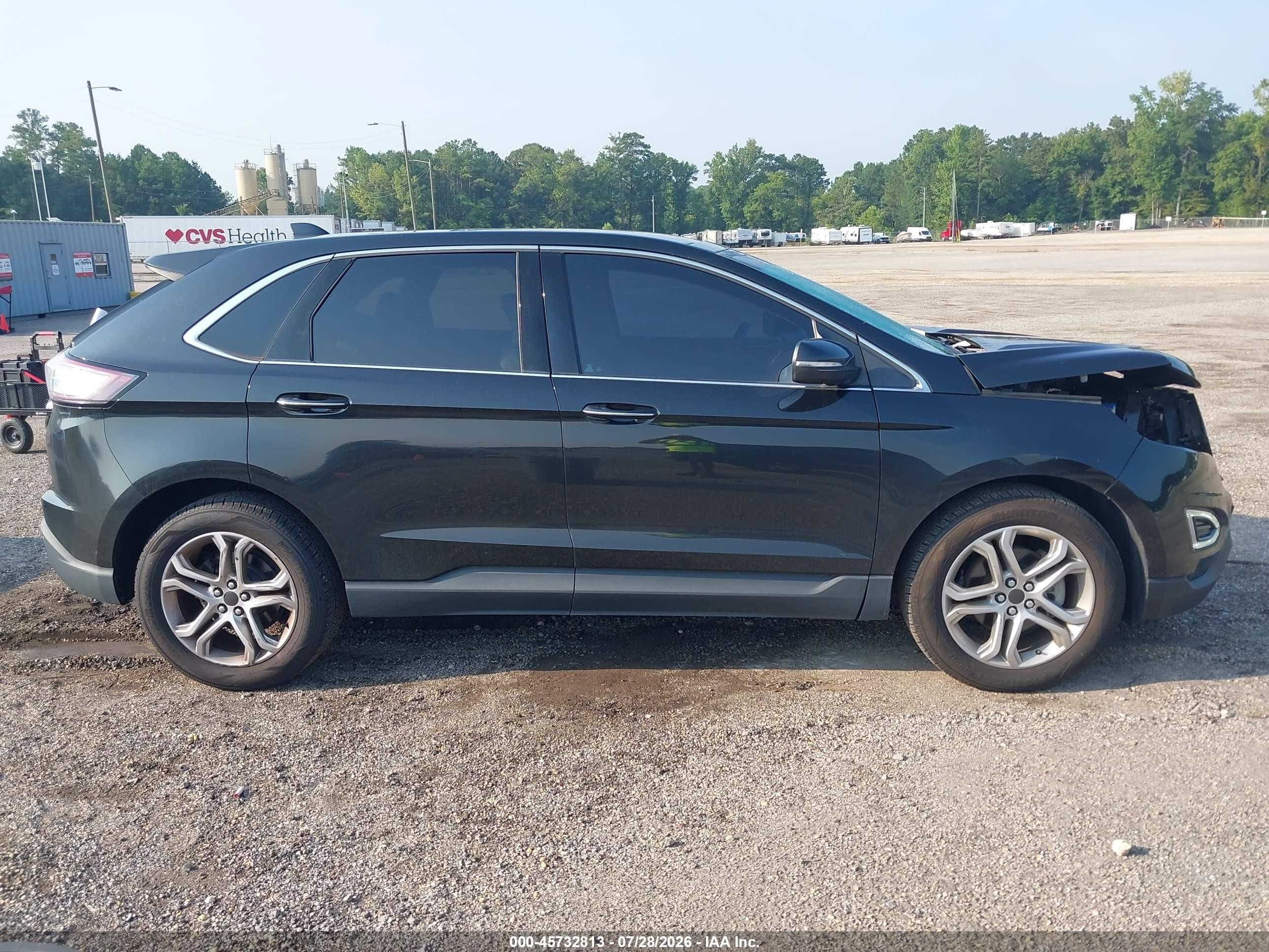 2015 Ford Edge Titanium Black vin: 2FMTK3K94FBB56078