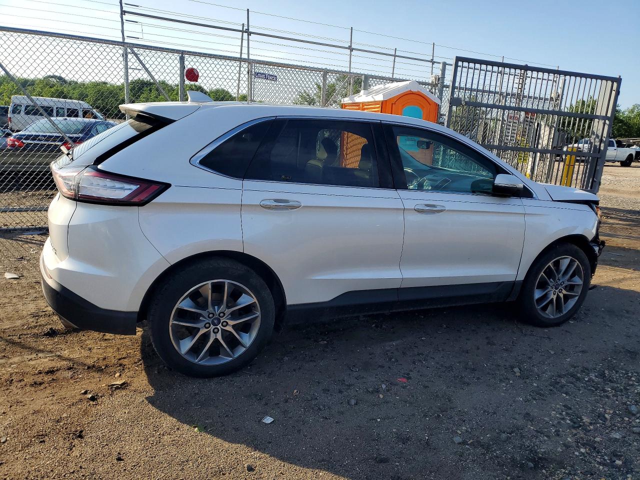 2015 Ford Edge Titanium White vin: 2FMTK3K94FBC08874