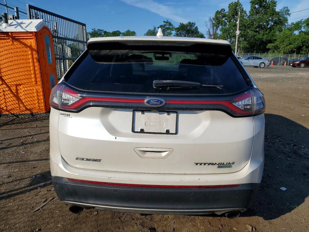 2015 Ford Edge Titanium White vin: 2FMTK3K94FBC08874