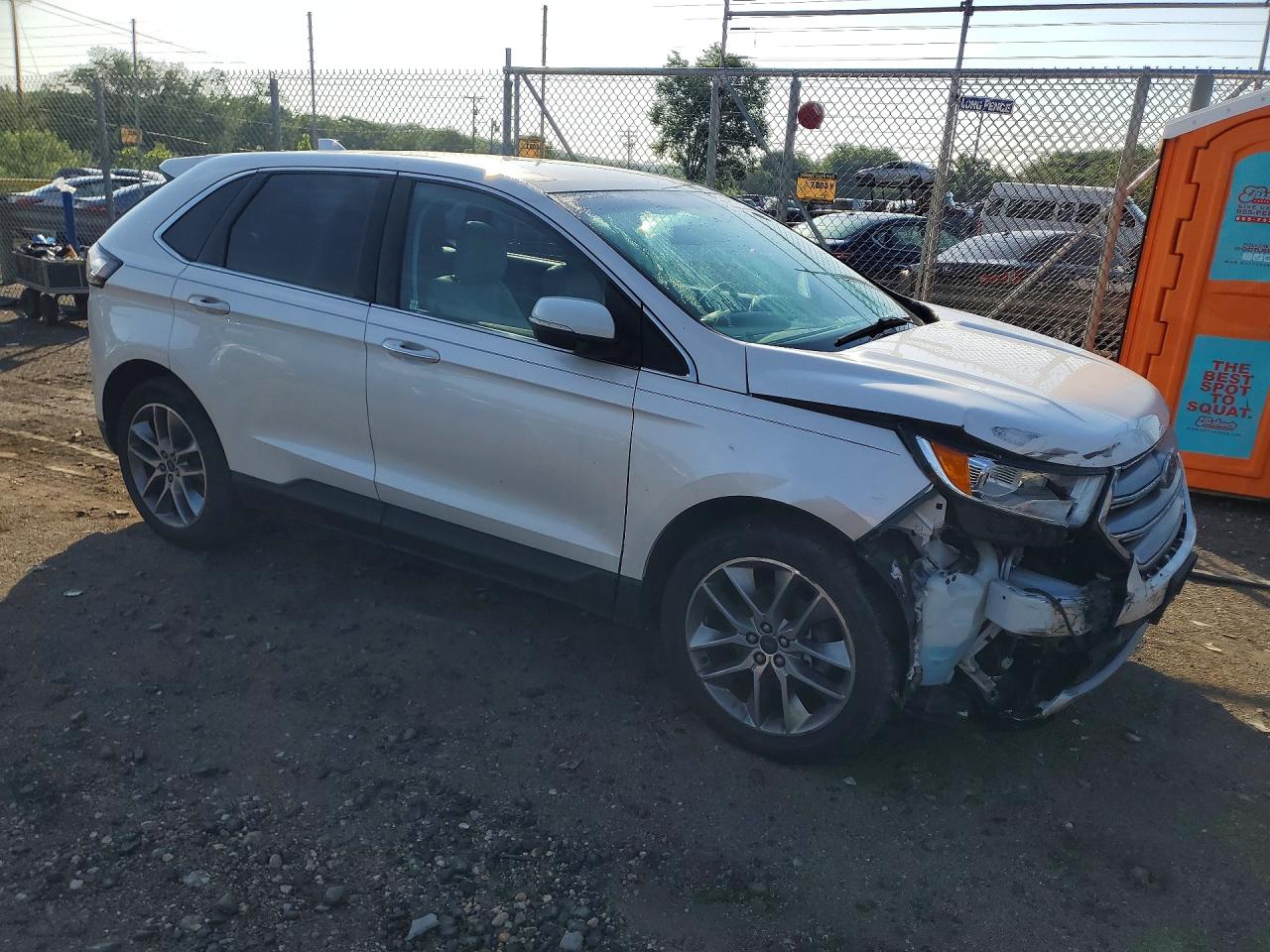 2015 Ford Edge Titanium White vin: 2FMTK3K94FBC08874