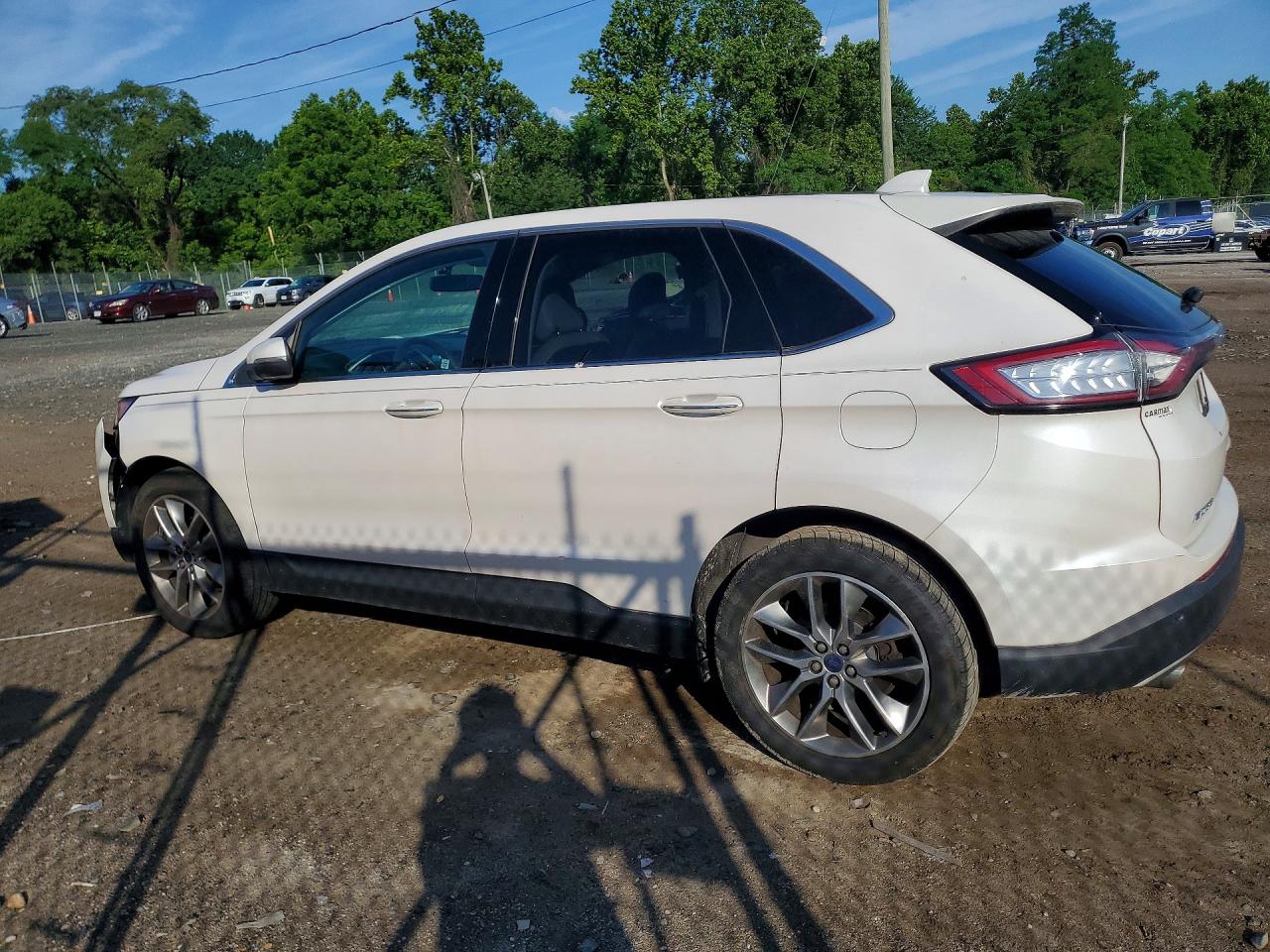 2015 Ford Edge Titanium White vin: 2FMTK3K94FBC08874