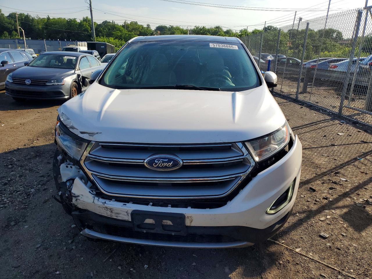 2015 Ford Edge Titanium White vin: 2FMTK3K94FBC08874