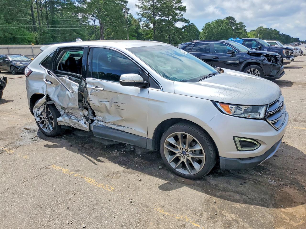 2015 Ford Edge Titanium Silver vin: 2FMTK3K95FBC37302