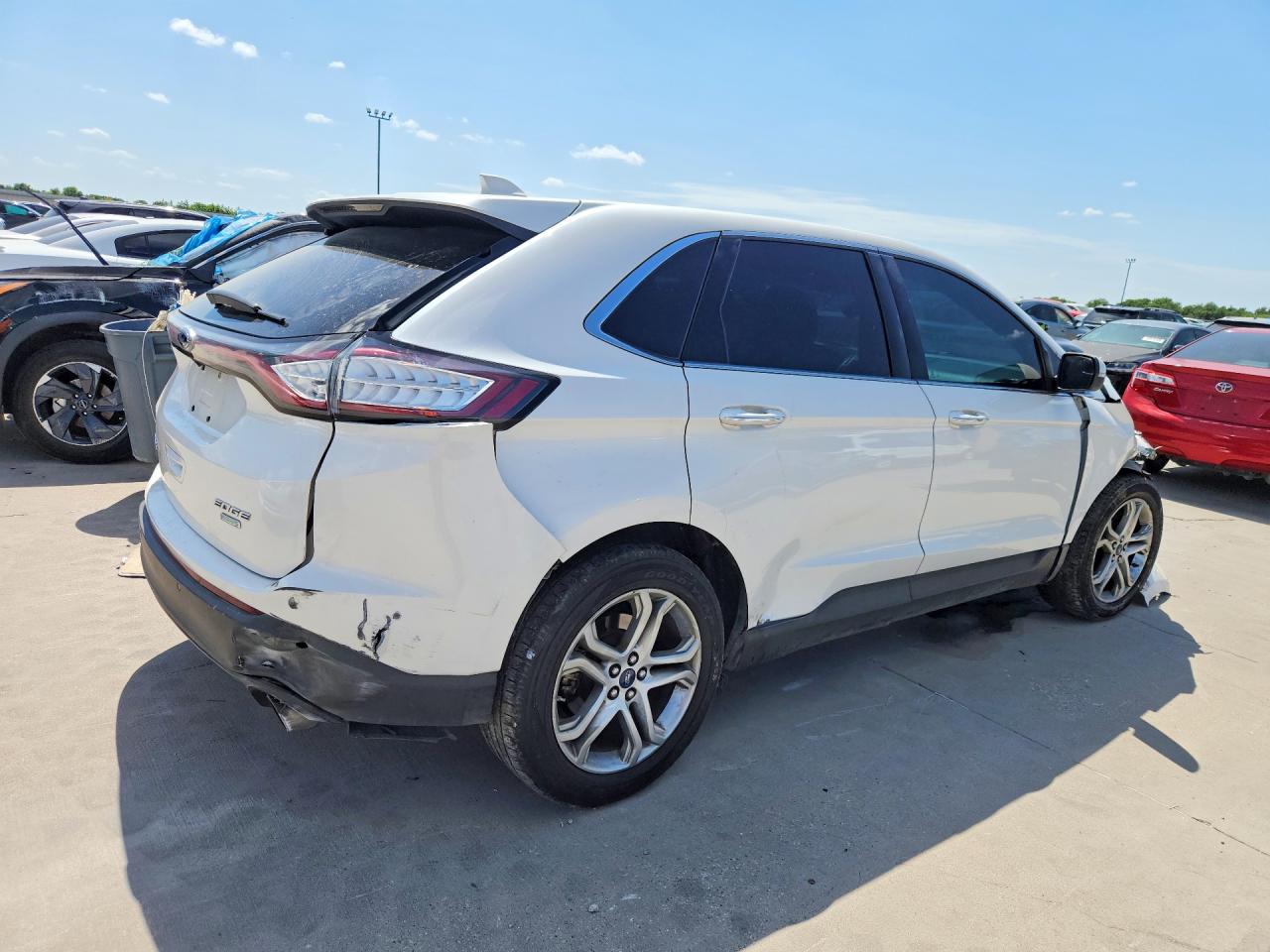 2015 Ford Edge Titanium White vin: 2FMTK3K96FBB06623