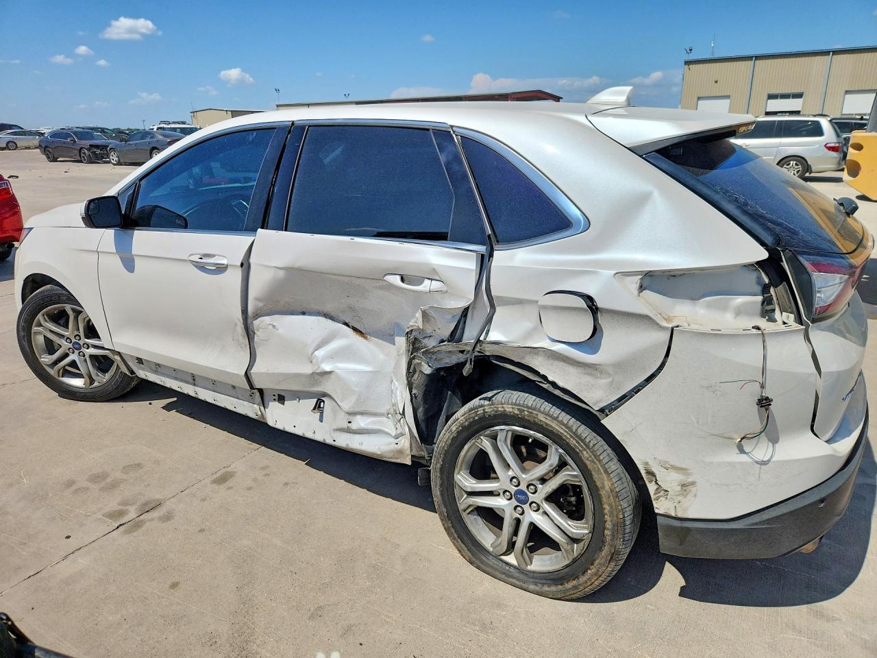 2015 Ford Edge Titanium White vin: 2FMTK3K96FBB06623