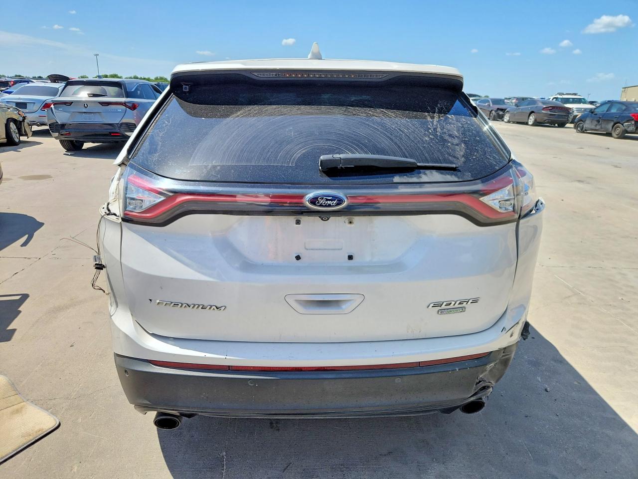 2015 Ford Edge Titanium White vin: 2FMTK3K96FBB06623
