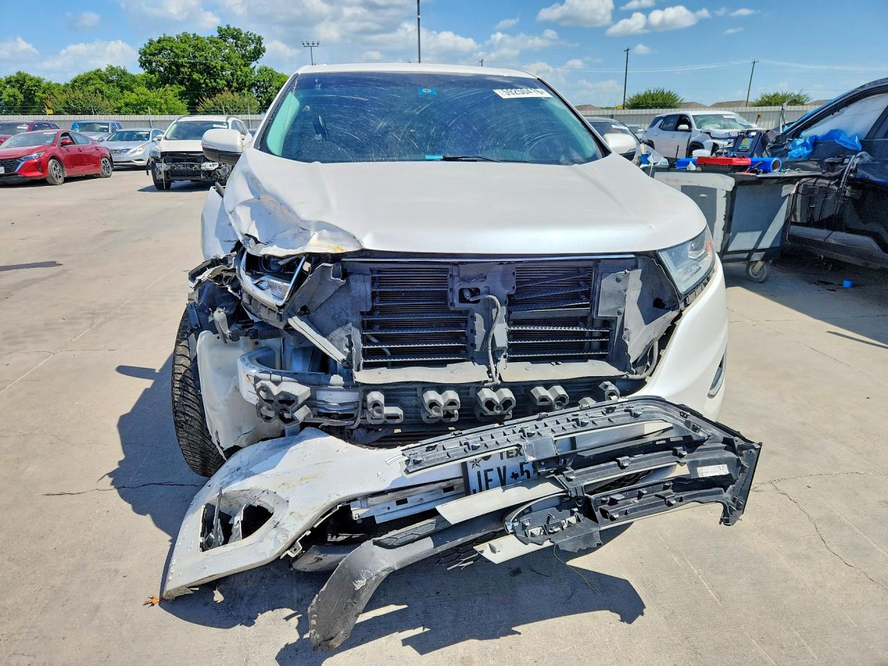 2015 Ford Edge Titanium White vin: 2FMTK3K96FBB06623
