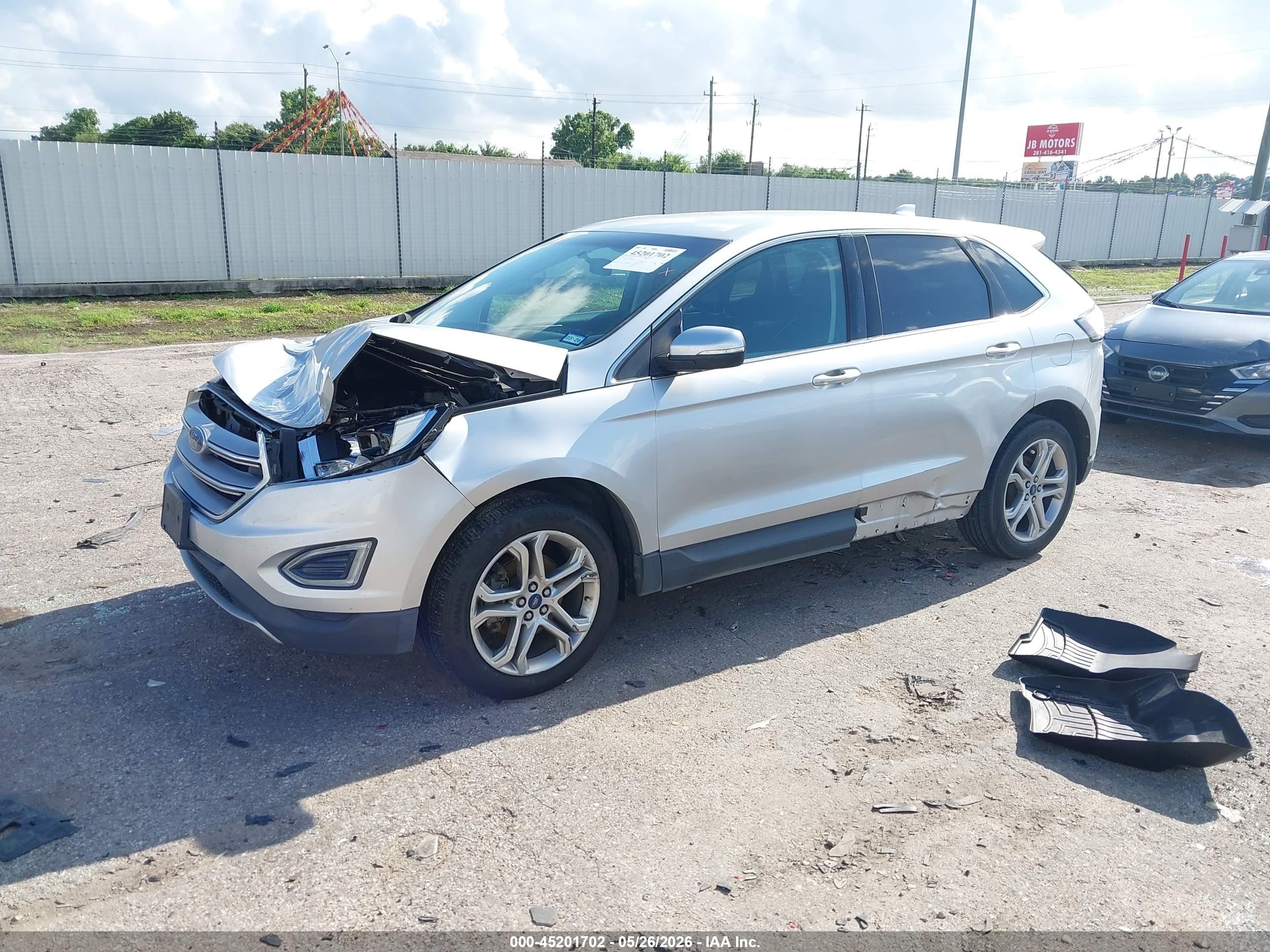 2015 Ford Edge Titanium Silver vin: 2FMTK3K96FBB06864