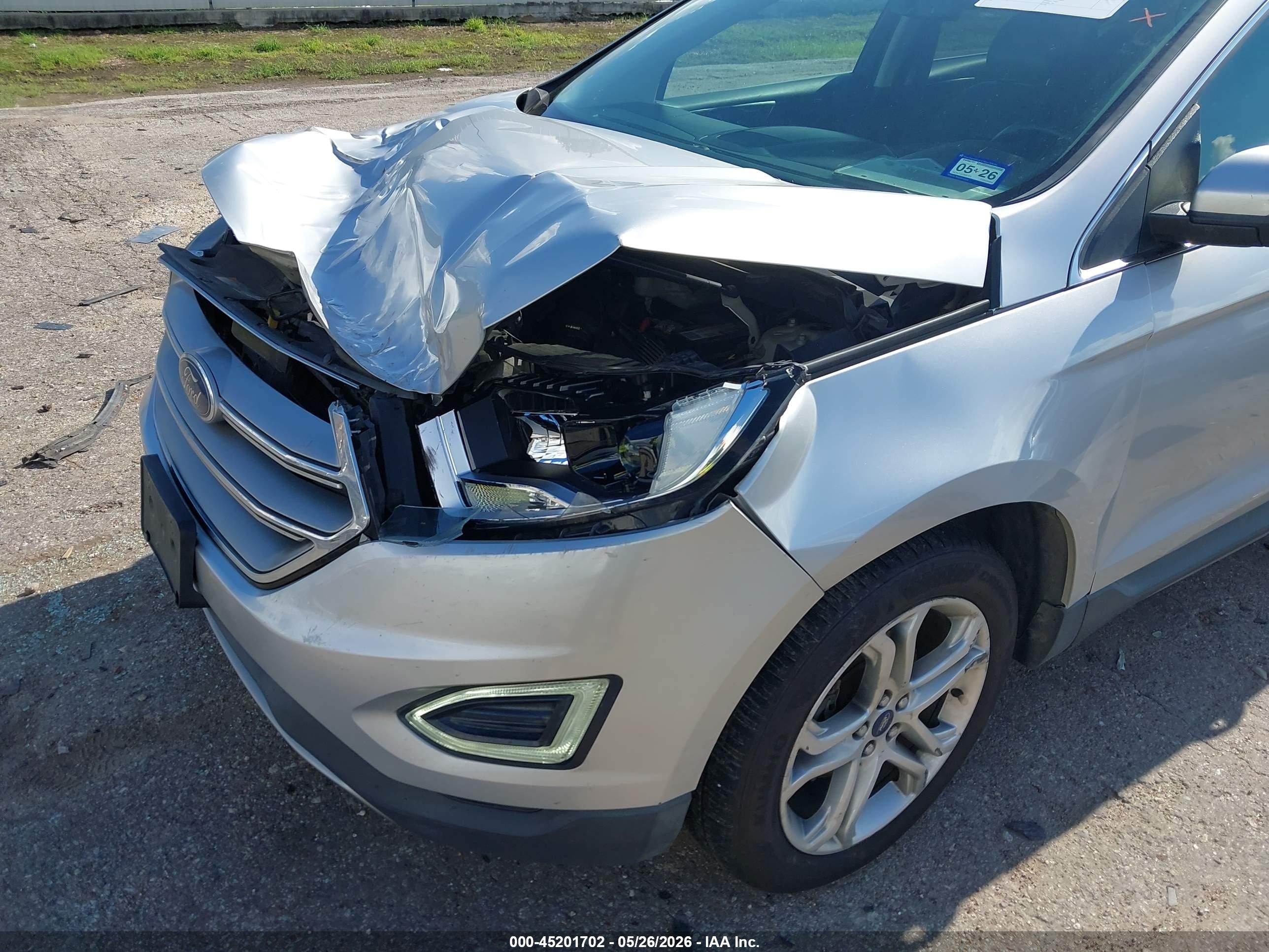 2015 Ford Edge Titanium Silver vin: 2FMTK3K96FBB06864