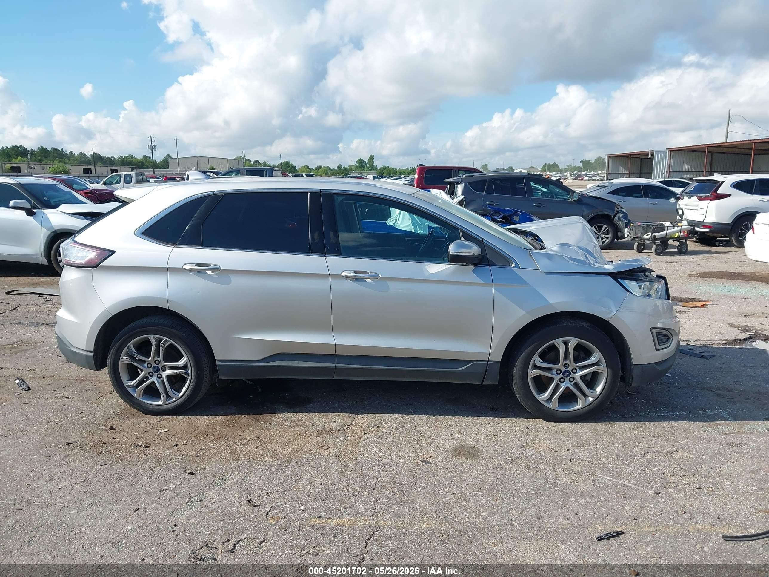 2015 Ford Edge Titanium Silver vin: 2FMTK3K96FBB06864