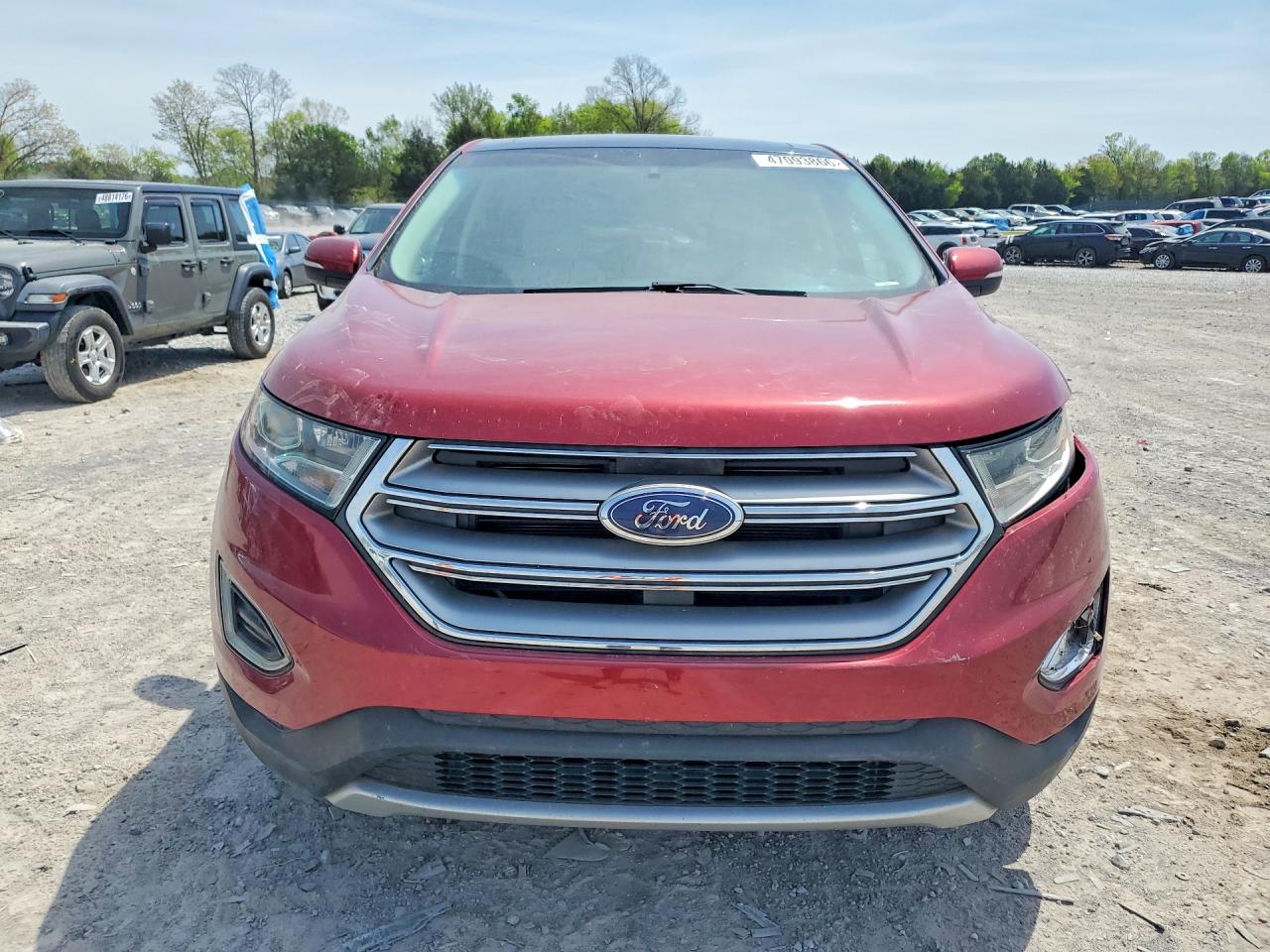 2015 Ford Edge Titanium Красный vin: 2FMTK3K96FBB47110