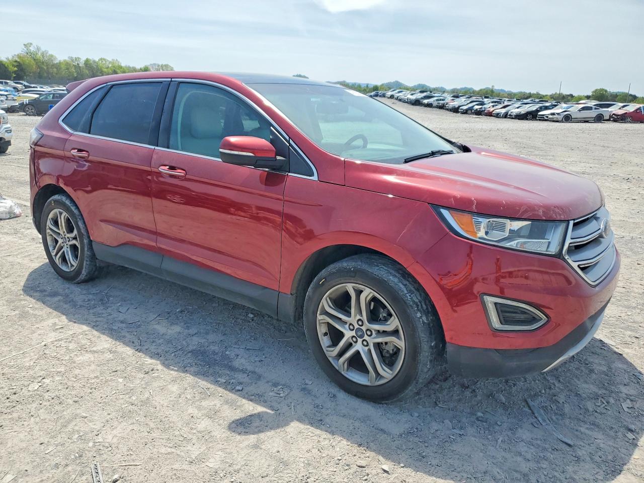 2015 Ford Edge Titanium Красный vin: 2FMTK3K96FBB47110