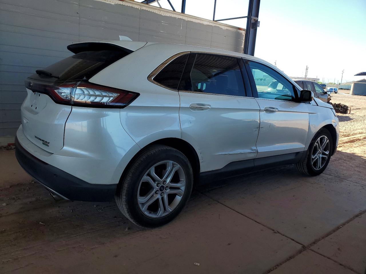 2015 Ford Edge Titanium White vin: 2FMTK3K96FBB92354