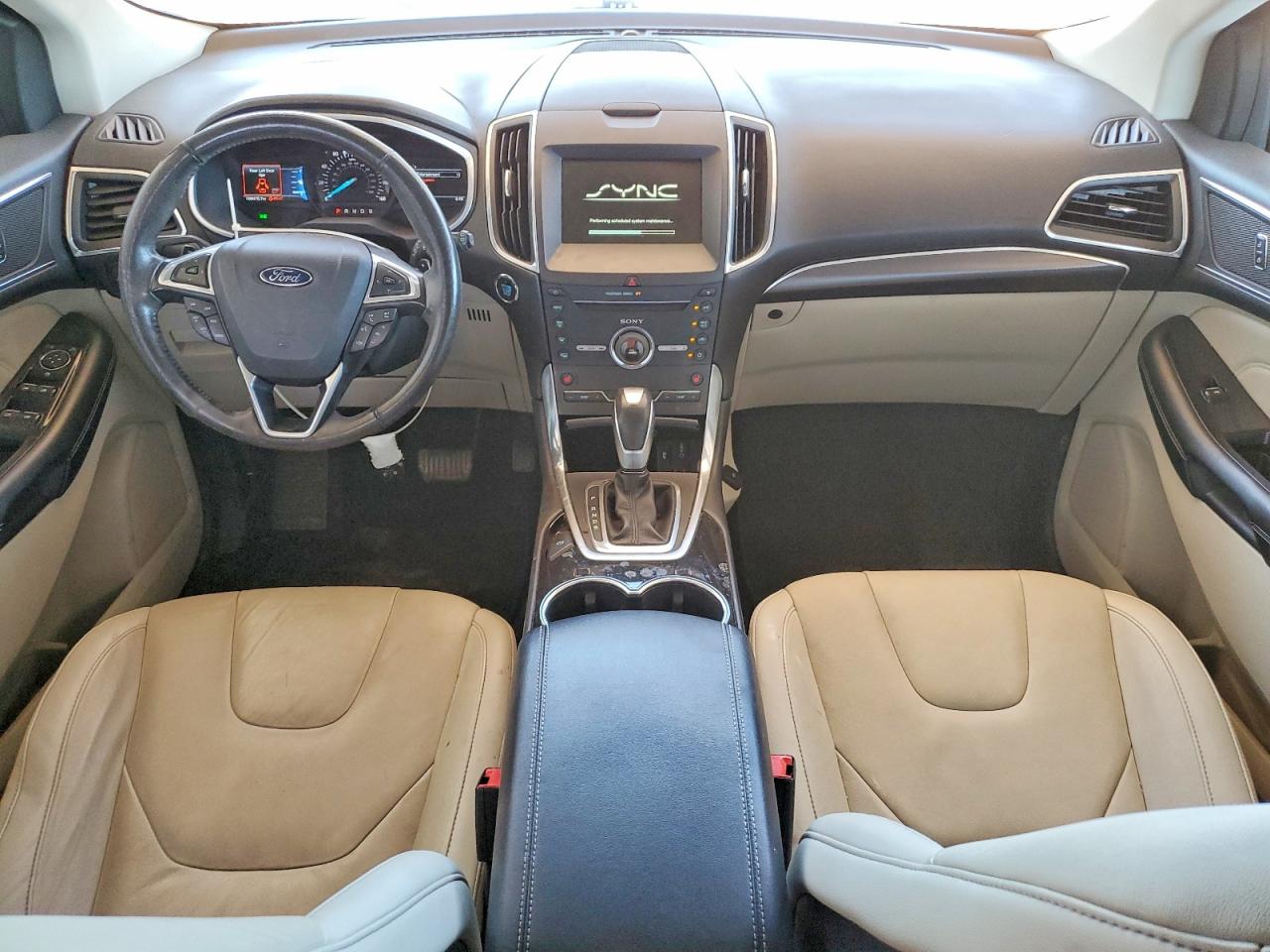 2015 Ford Edge Titanium White vin: 2FMTK3K96FBB92354