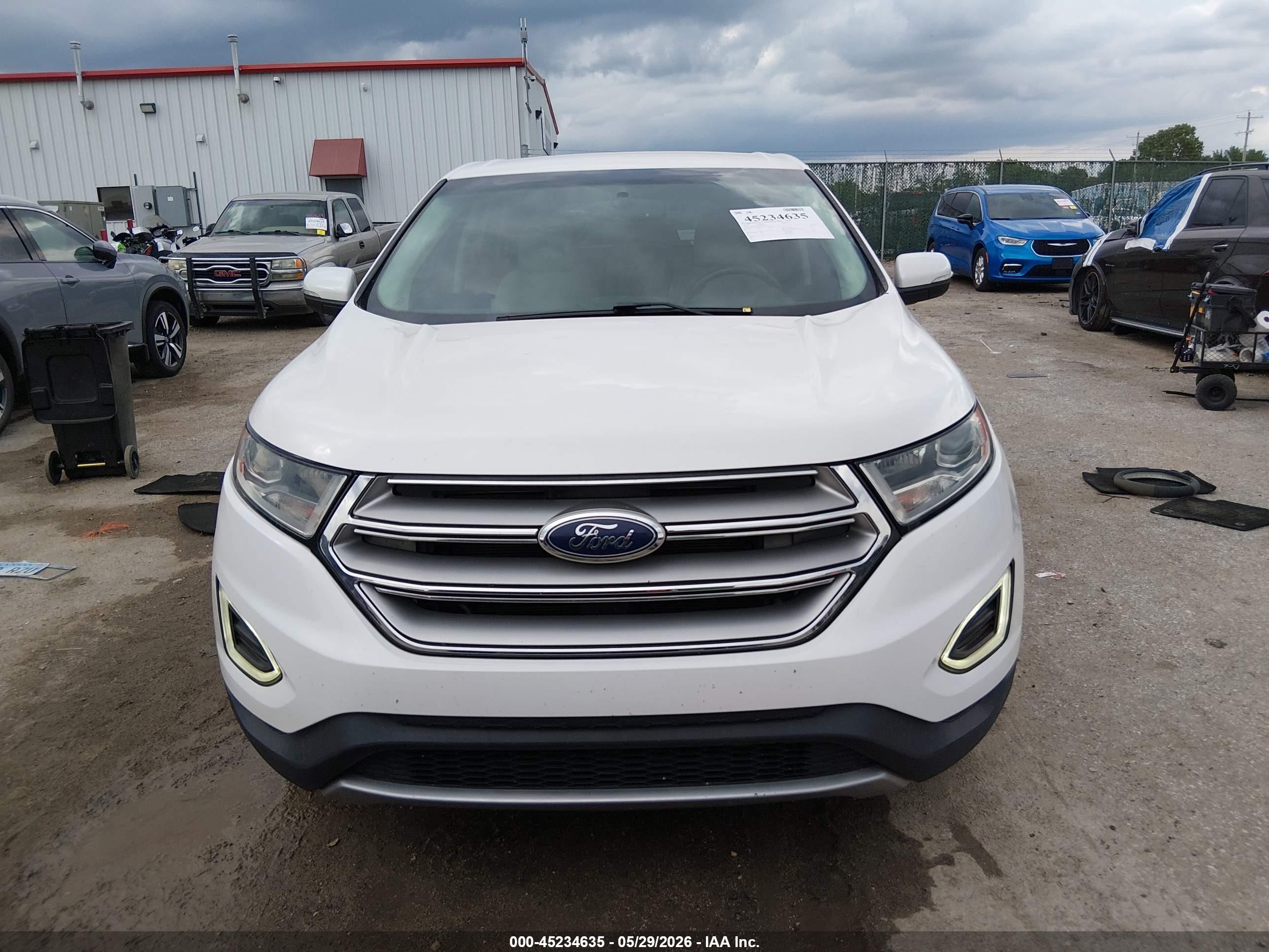 2015 Ford Edge Titanium White vin: 2FMTK3K96FBC05717