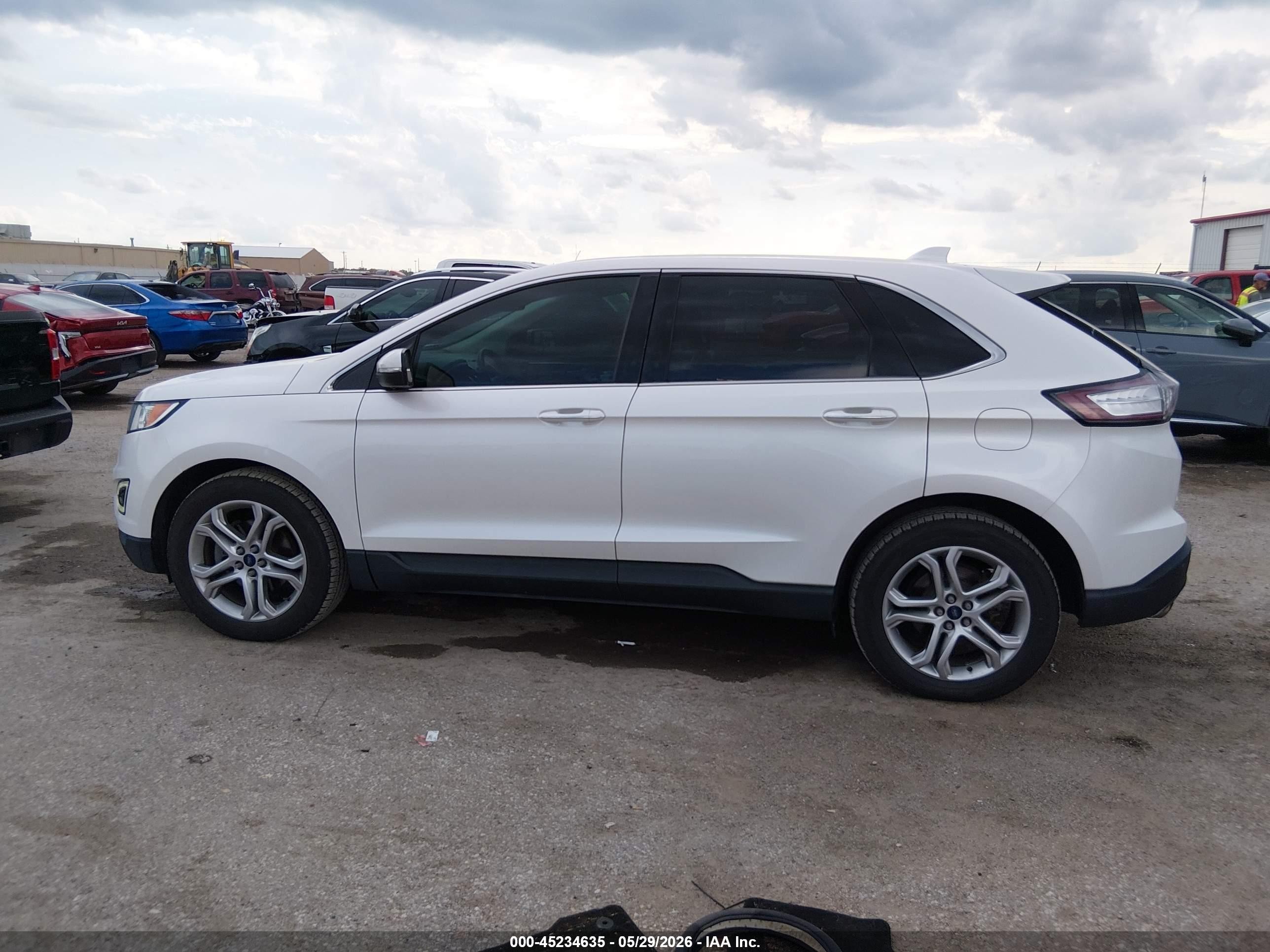 2015 Ford Edge Titanium White vin: 2FMTK3K96FBC05717