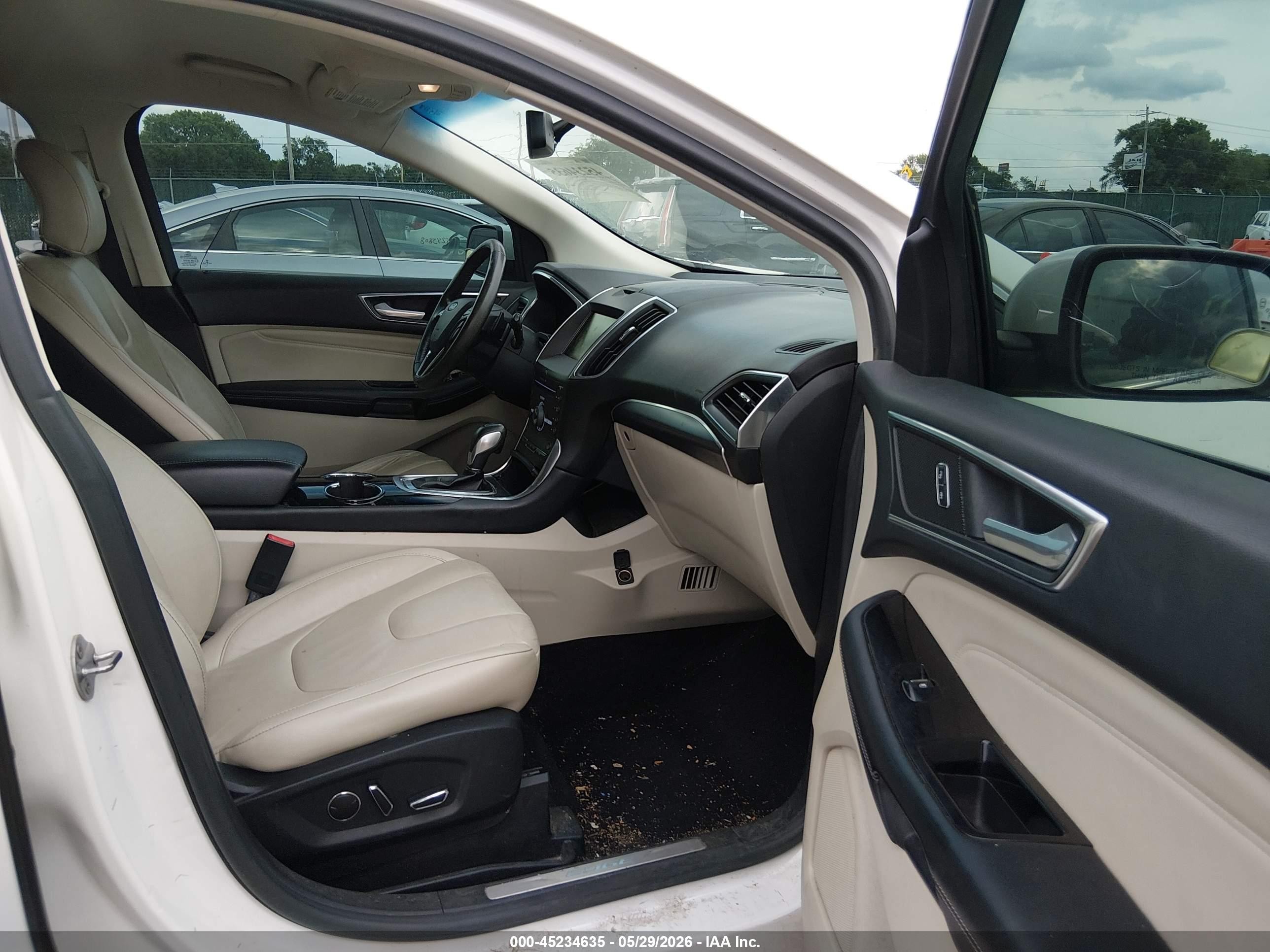 2015 Ford Edge Titanium White vin: 2FMTK3K96FBC05717