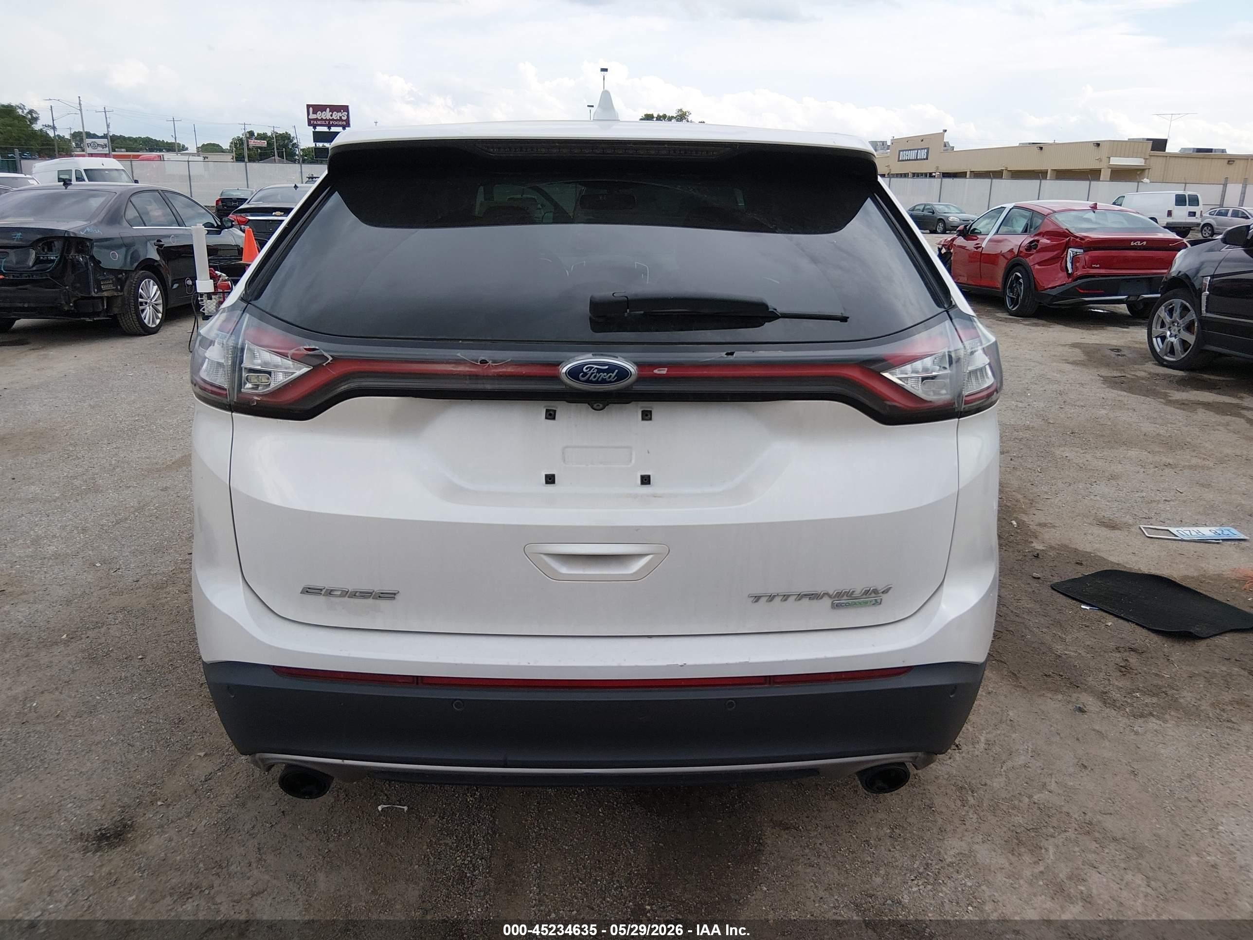 2015 Ford Edge Titanium White vin: 2FMTK3K96FBC05717