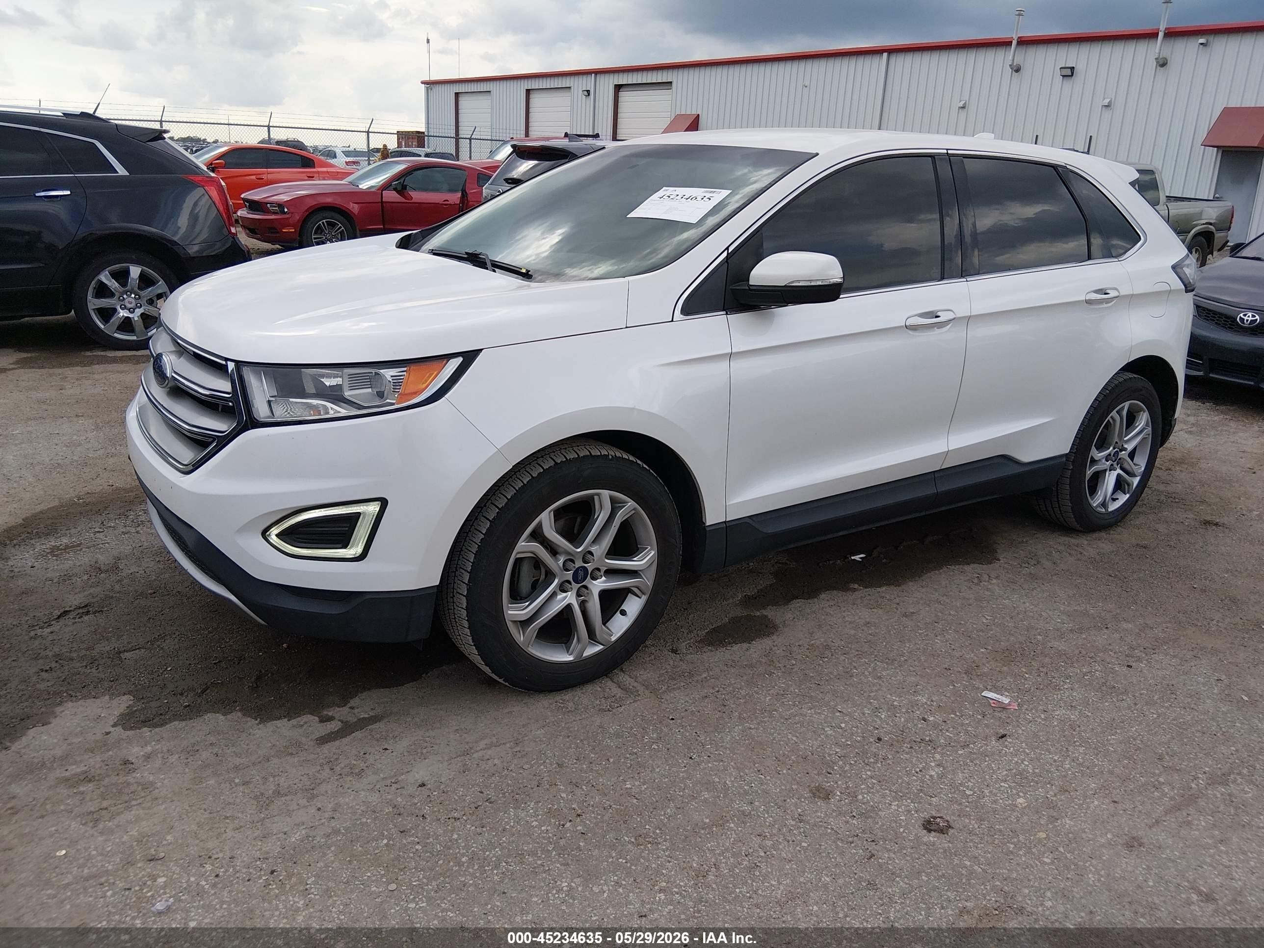 2015 Ford Edge Titanium White vin: 2FMTK3K96FBC05717