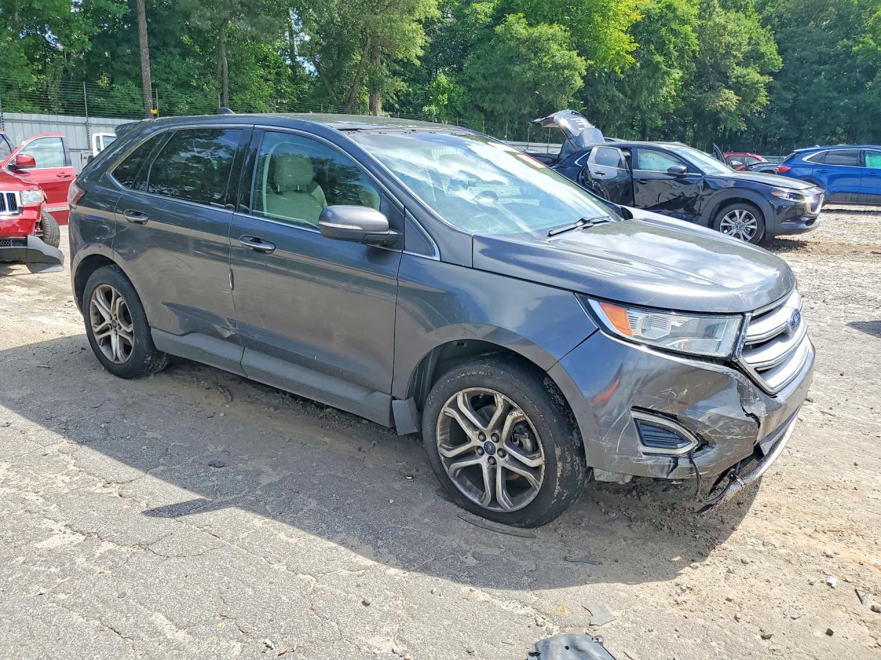 2015 Ford Edge Titanium Серый vin: 2FMTK3K97FBB16657