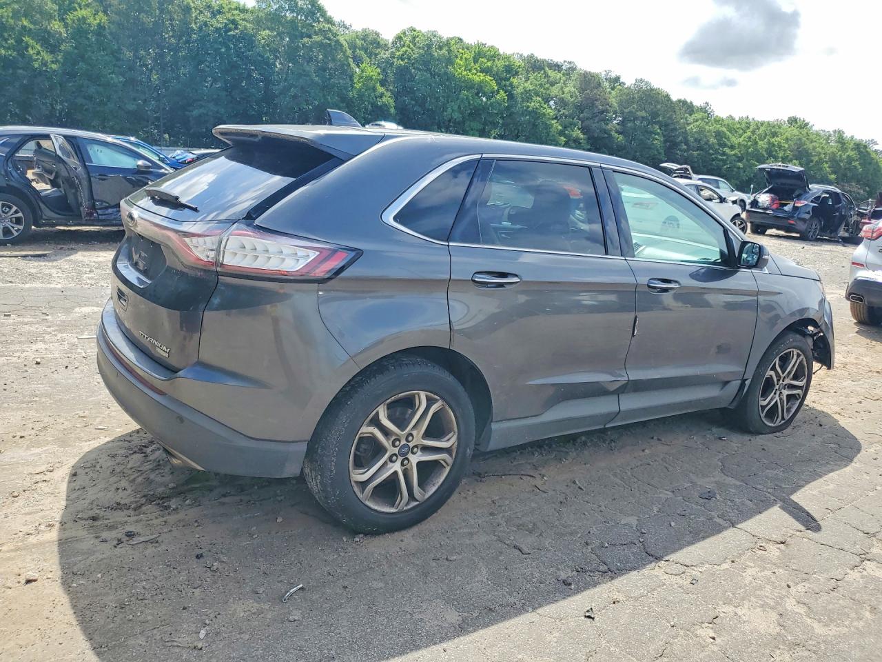 2015 Ford Edge Titanium Серый vin: 2FMTK3K97FBB16657