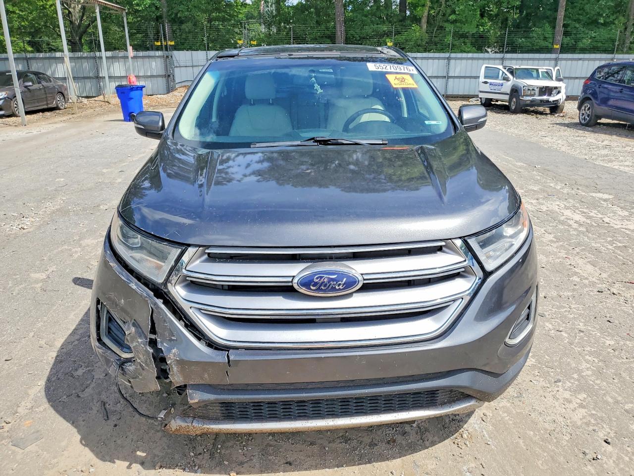 2015 Ford Edge Titanium Серый vin: 2FMTK3K97FBB16657