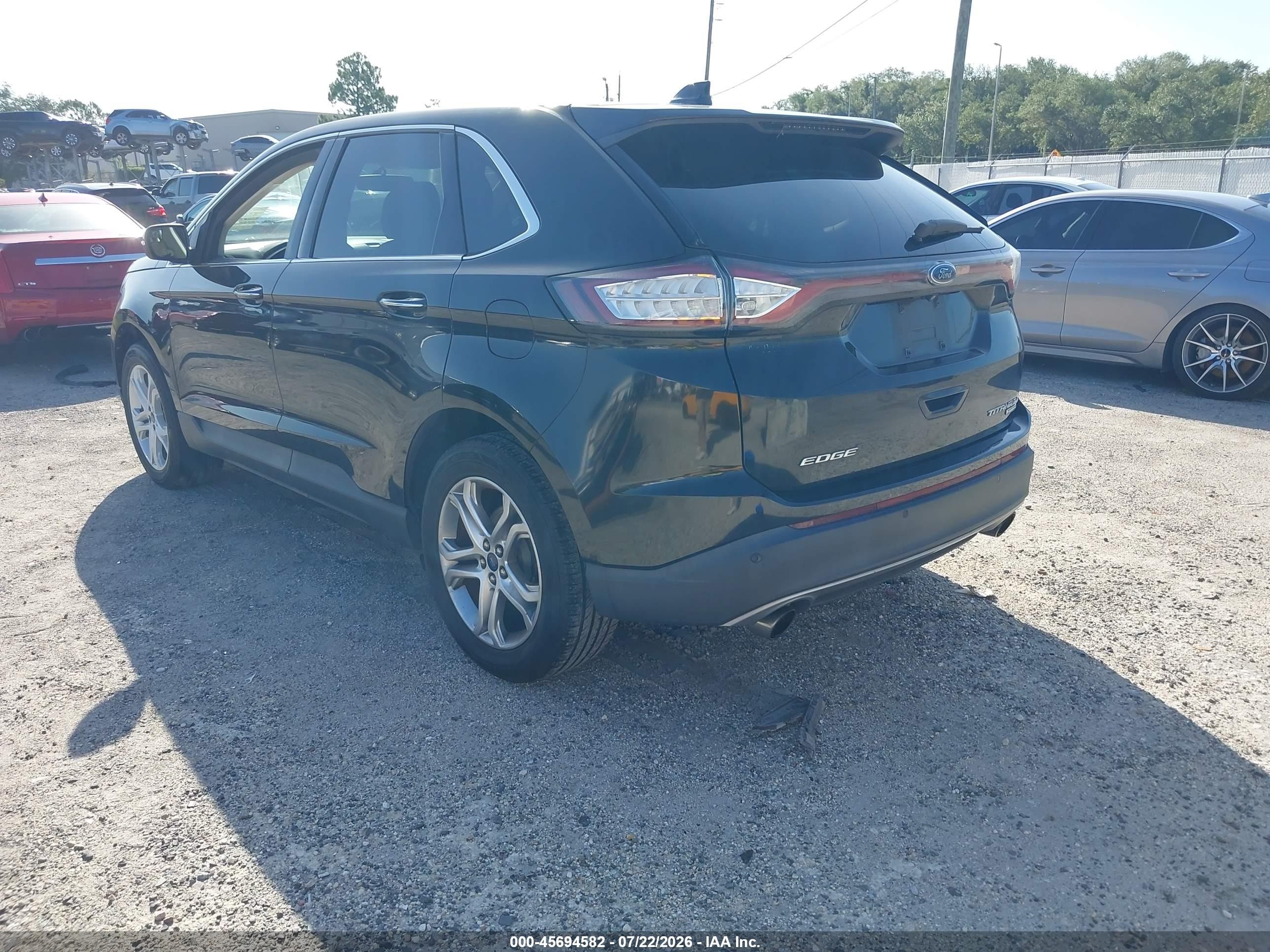 2015 Ford Edge Titanium Black vin: 2FMTK3K98FBB56357