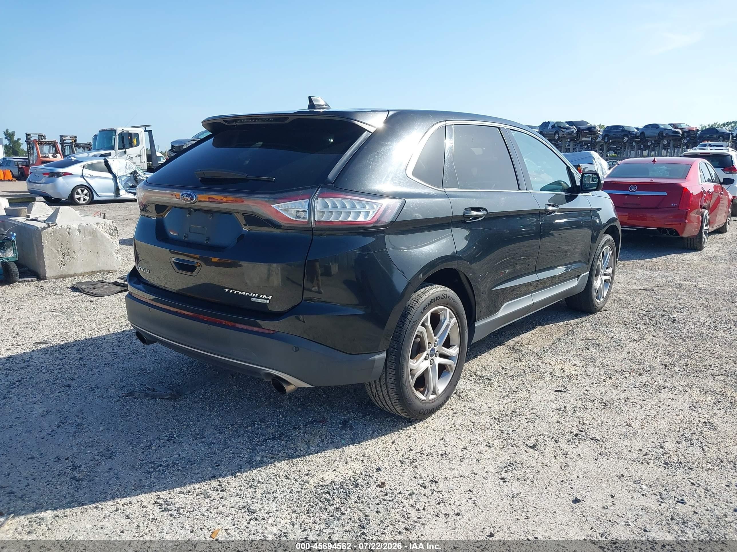 2015 Ford Edge Titanium Black vin: 2FMTK3K98FBB56357