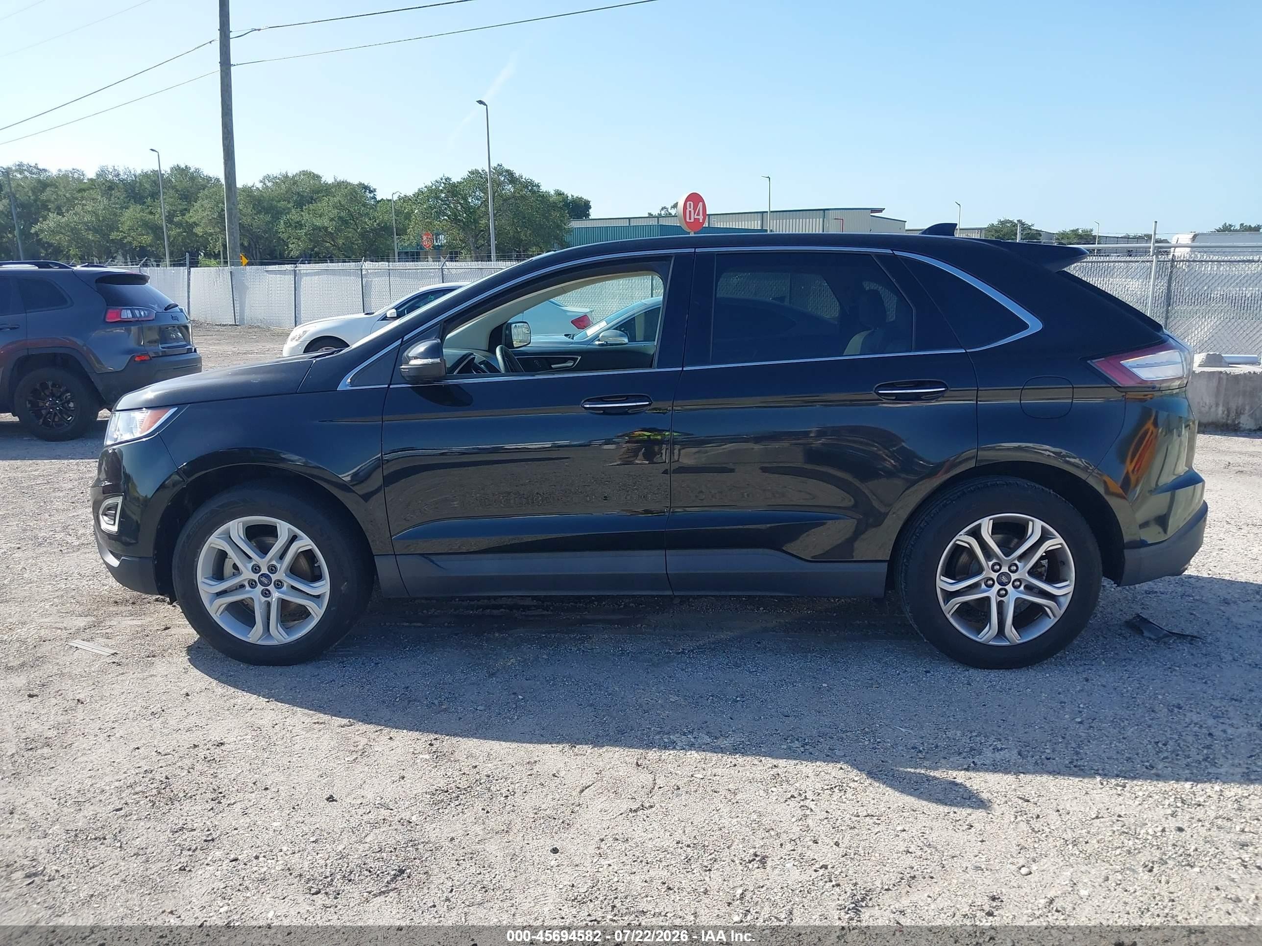 2015 Ford Edge Titanium Black vin: 2FMTK3K98FBB56357