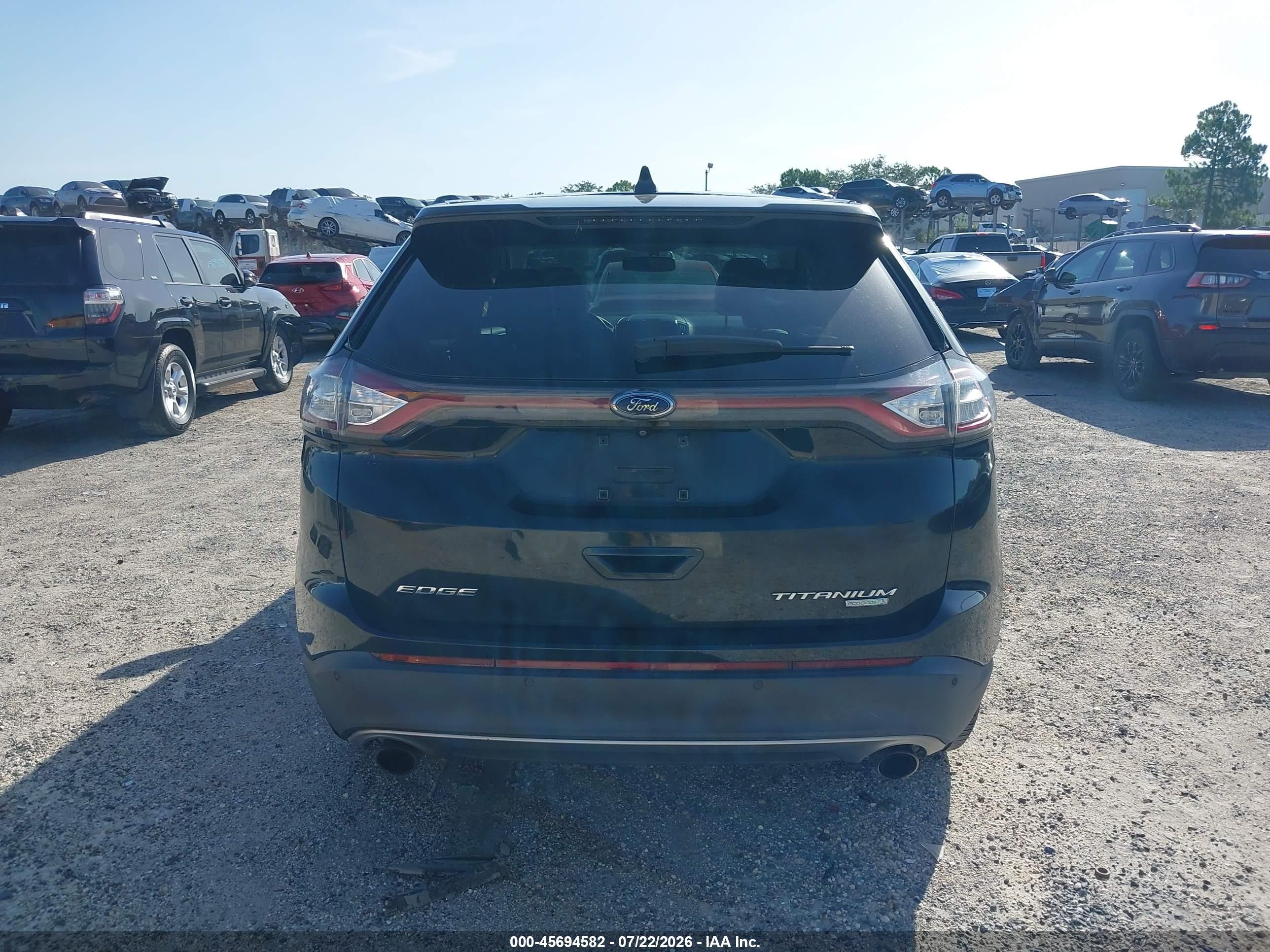 2015 Ford Edge Titanium Black vin: 2FMTK3K98FBB56357